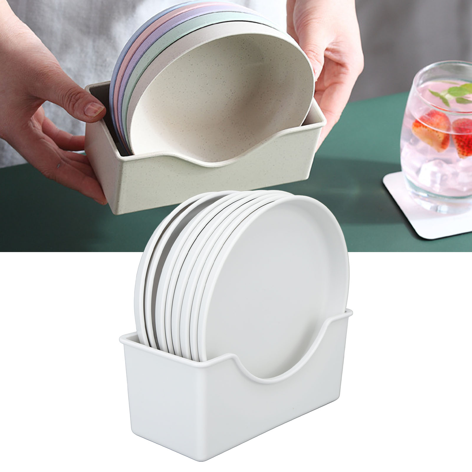 Runde Teller Und Schüsseln Für Den Hausgebrauch, Einschließlich Knochenspuckennäpfe, Essgeschirr, Snackteller, Plastikteller, Esszimmergeschirr, Abfallteller Und Restteller.