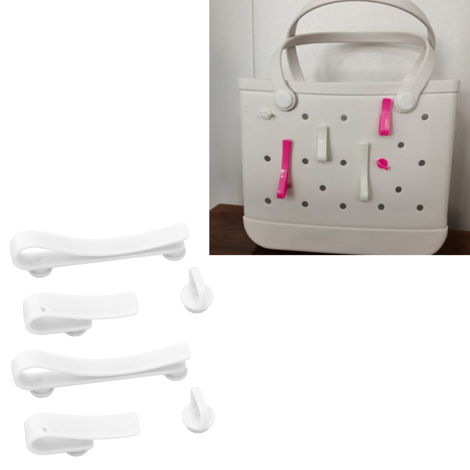 Universelles Strandtaschenhaken-set – Weiß