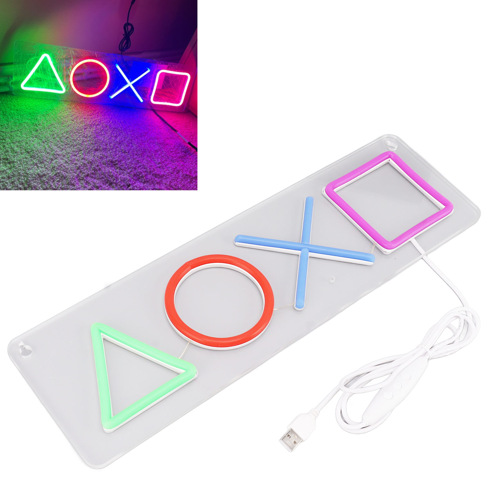 Led-neonleuchte Für Schlafzimmer, Zuhause, Wand, 3d, Usb-betrieben, Einstellbare Helligkeit, Neon-pendelleuchte, Neon-wanddekoration.