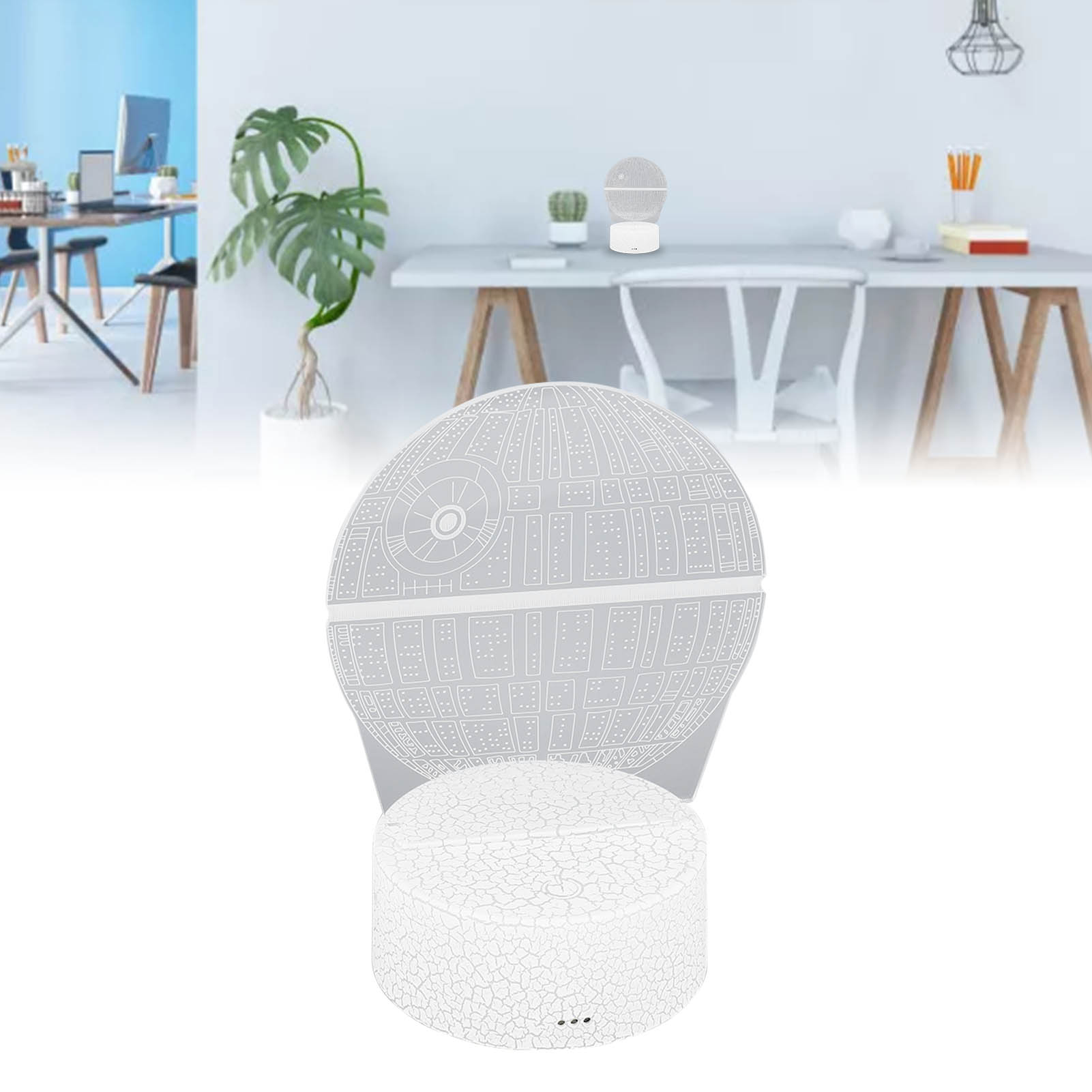 Star Wars 3d-lampe Mit Usb-touch-fernbedienung, Originelles Geschenk, Siebenfarbige Acryl-led, Individuell Anpassbares Nachtlicht