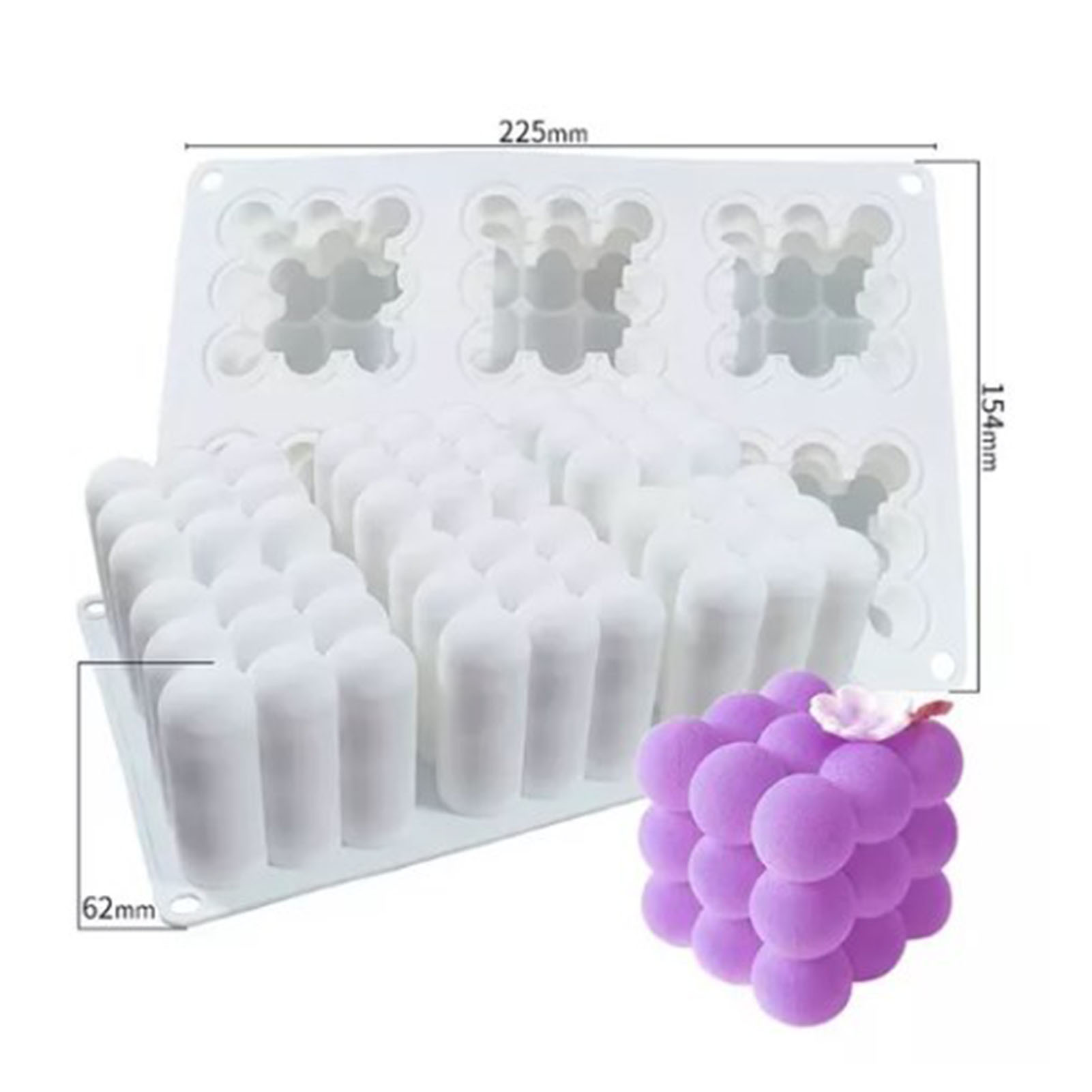 Silikonform In Form Eines Zauberwürfels Zum Selbermachen Für Duftkerzen Und Zum Backen (6-in-1-silikonform In Form Eines Zauberwürfels, Dg-92)