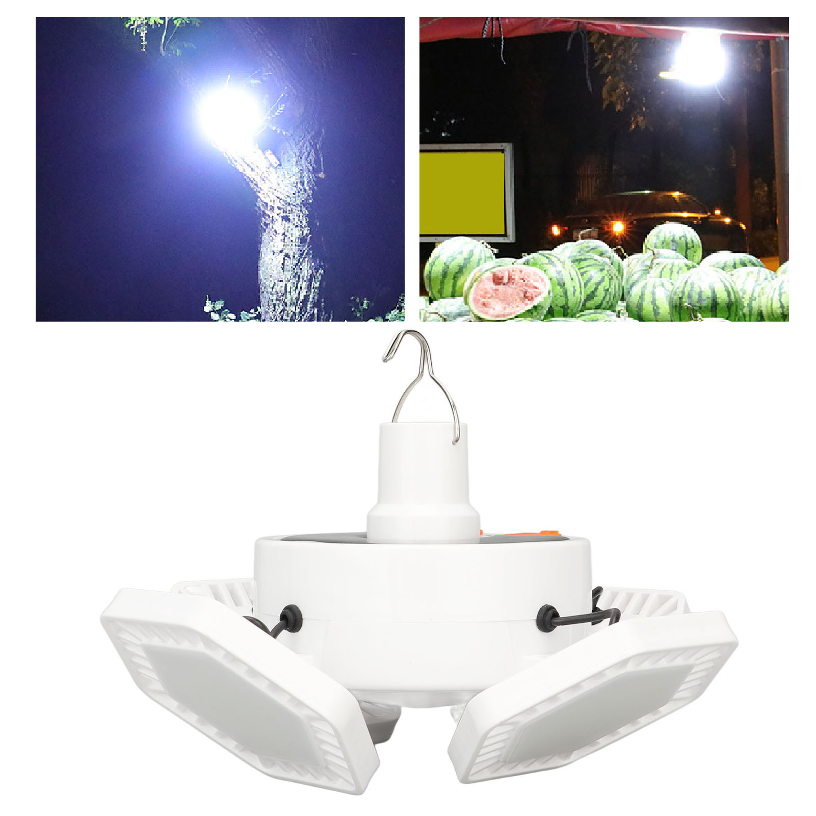 Led-glühbirne, Vierblättrige Laterne, Solar-campinglampe, Wiederaufladbare Notbeleuchtungsbirne.