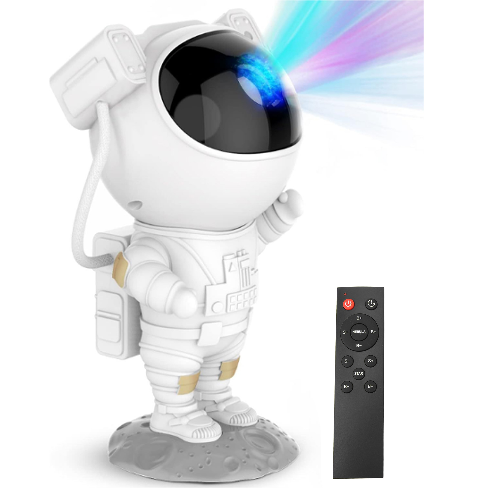Usb-sternenhimmelprojektor Mit Astronautenmotiv, Umgebungs-laserlicht, Sternenmond, Weißem Rauschen, Farbigem Nachtlicht Mit Astronauten-lasereffekt