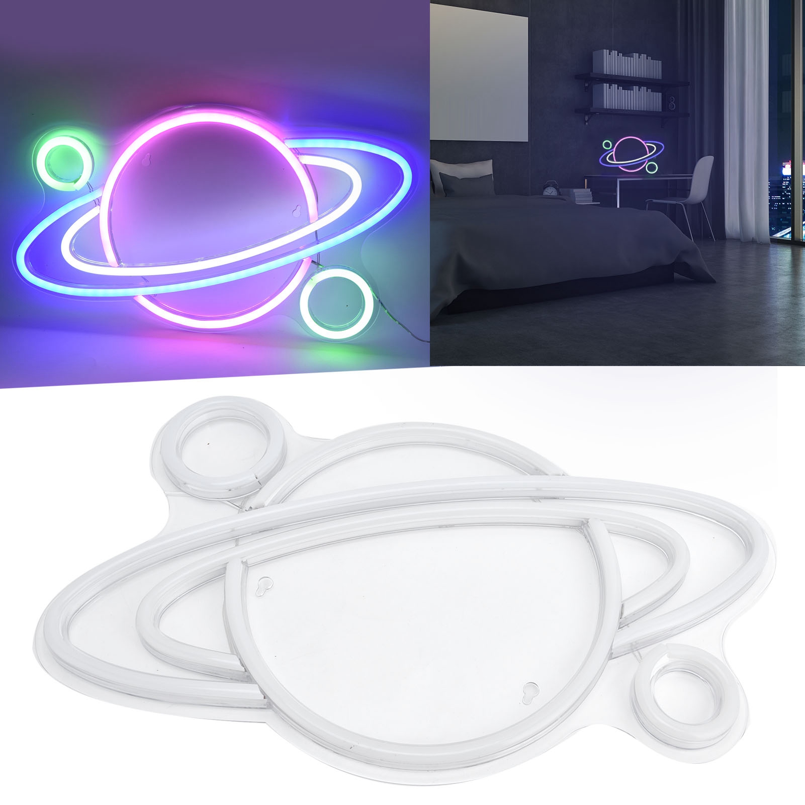 Led-neon-planetenlichter, Planetarische Neonlichter, Nachtlichter Mit Außerirdischem Planetenmotiv, Beschilderung Für Schlafzimmer, Kinderzimmer, Weihnachten, Hochzeiten, Geburtstagsfeiern, Dekoration