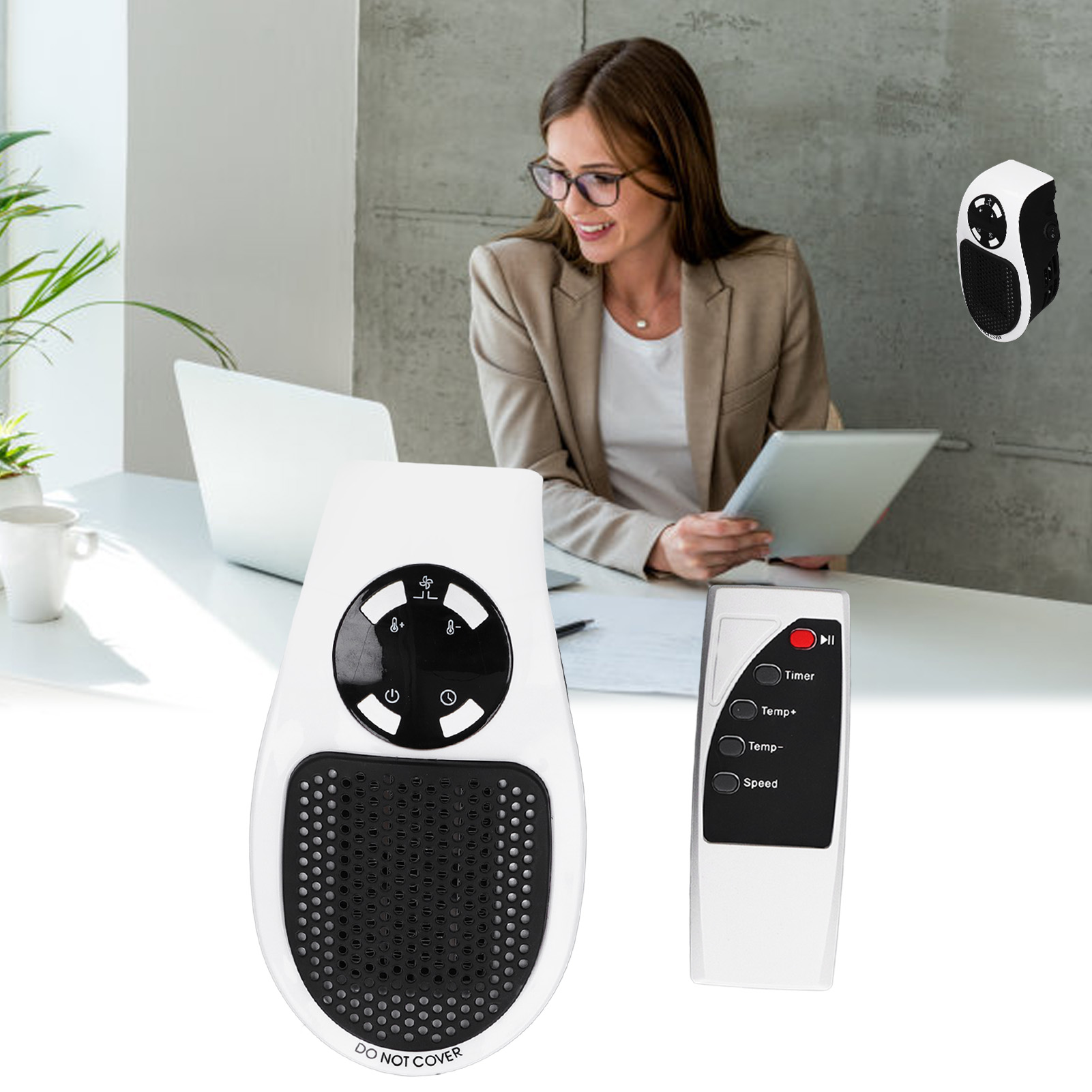 Mini-zusatzheizgerät 500 W Für Zuhause, Multifunktionales Büro-/schreibtischheizgerät, Weiß, 2er-pack, Europäischer Standard 220 V