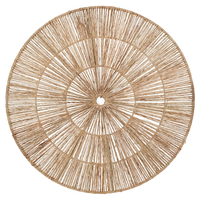Runde Wanddekoration aus Jute – Natürlicher Stil für den Garten
