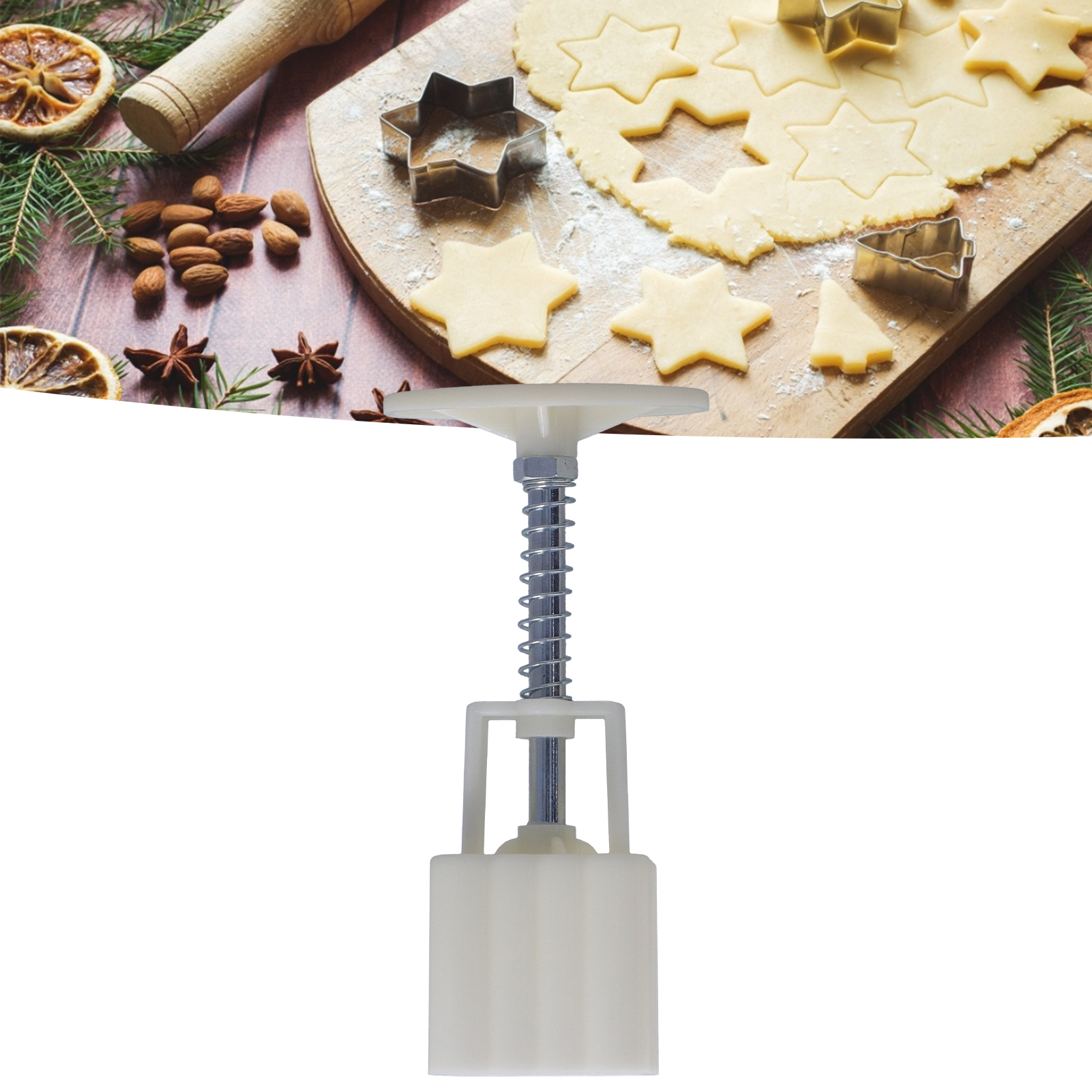Diy-handform Für Die Küche – Dekorative Form Für Mondkuchen, Kuchen, Desserts Und Kekse (50 G) – Selbstgemachte Handformwerkzeuge (quadratisch, 6 Stück)