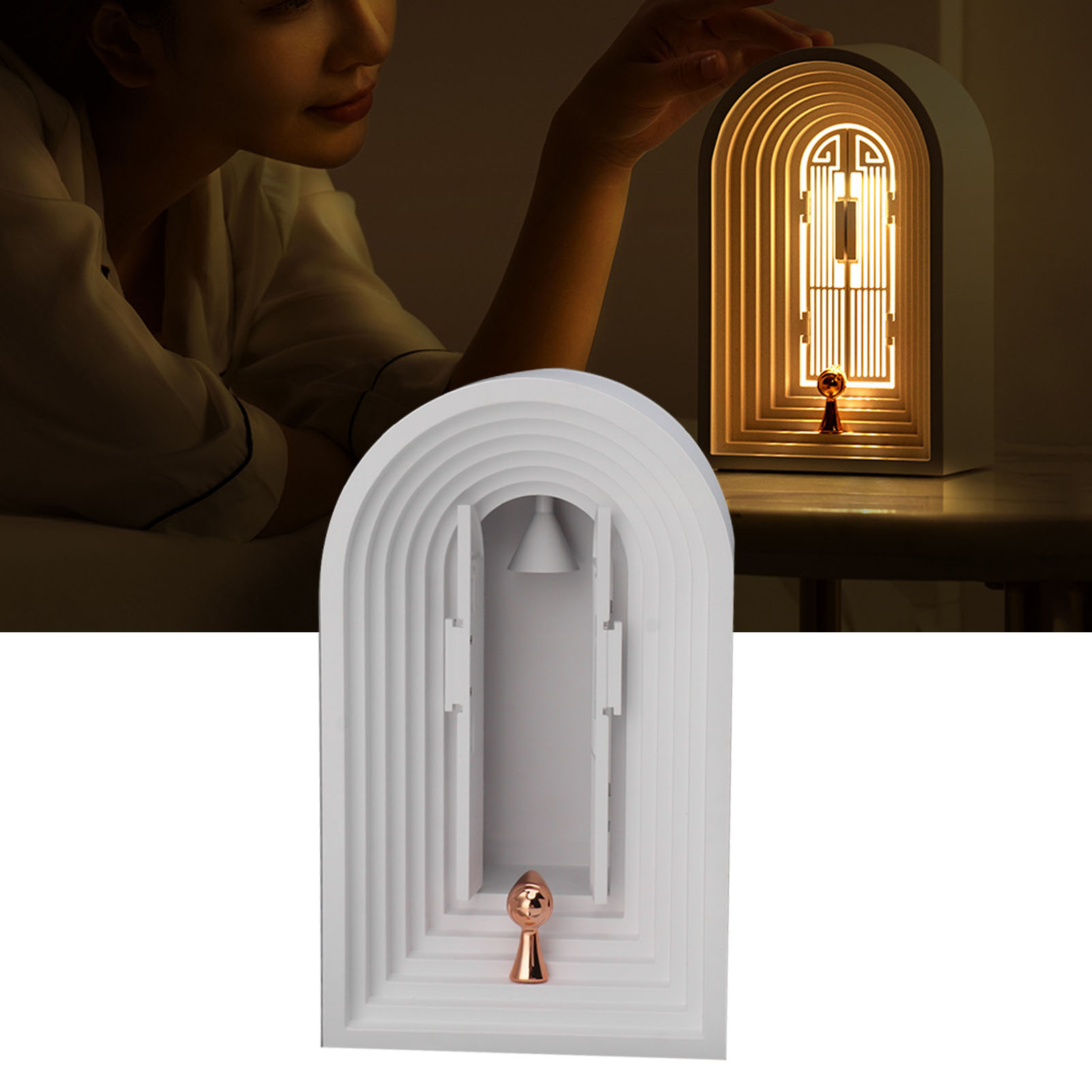 Dekorative Nachttischlampe Im Nordischen Stil Fürs Schlafzimmer, Stimmungsleuchte, Geschenkidee, Wiederaufladbare Weiße Nachttischlampe, Die Die Augen Schont