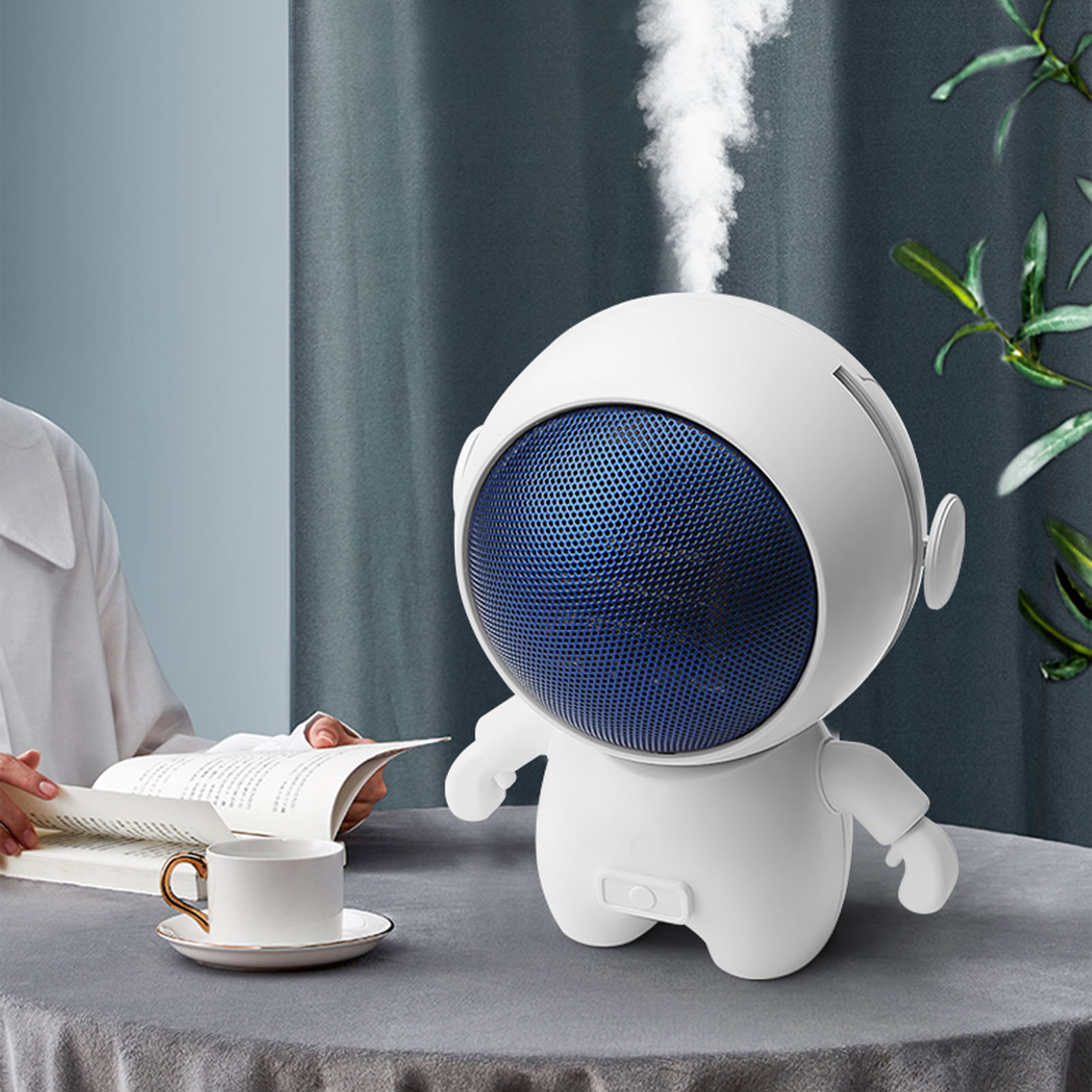 Tragbarer Heizlüfter Und Luftbefeuchter In Astronautenform, Kleine, Energieeffiziente Heizung Für Zuhause, Originelle Büroheizung In Astronautenform, Europäischer Standard 220 V