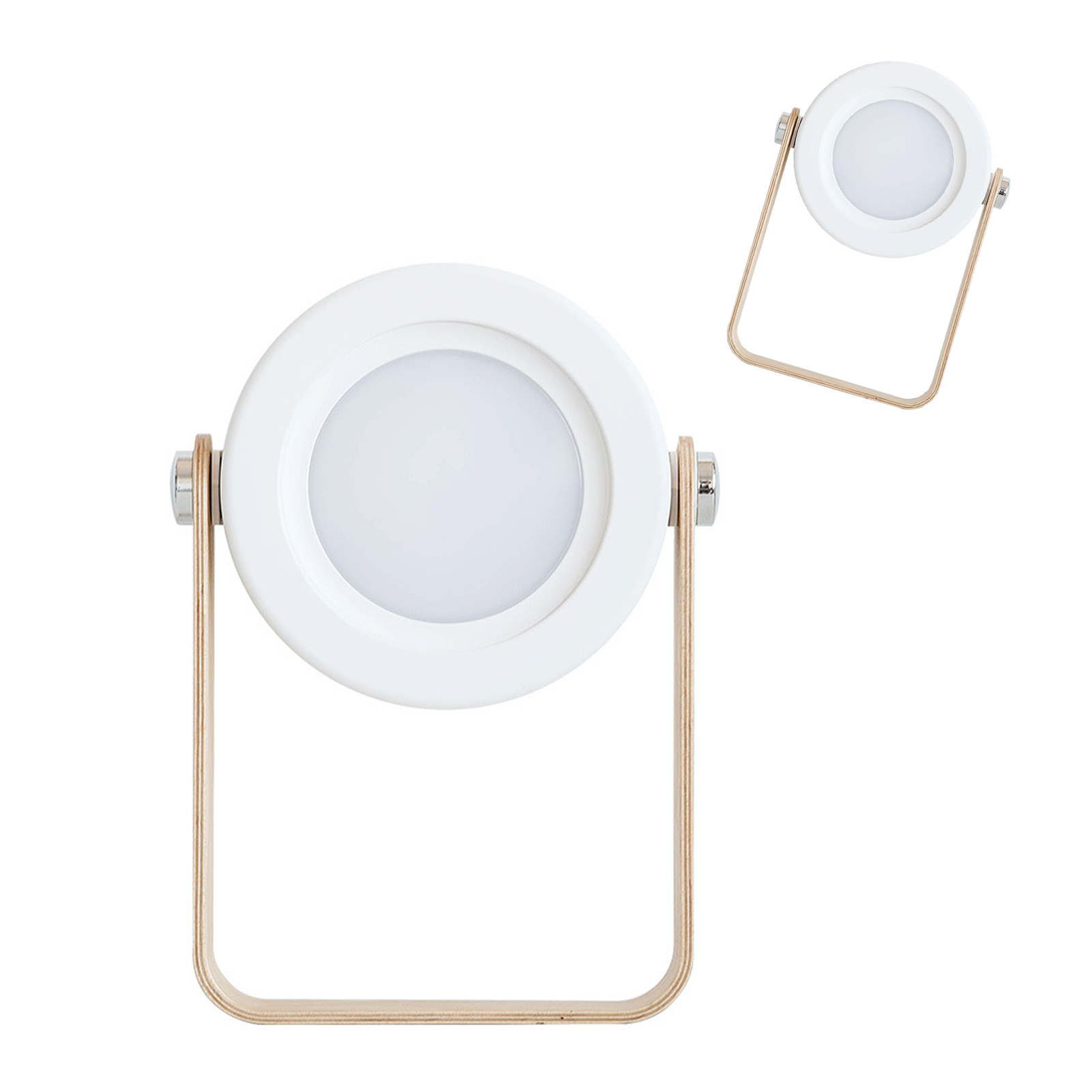 Janpim Laterne, Nachtlicht, Teleskop-led-tischlampe, Faltbare Usb-lampe, 3d-outdoor-geschenk Für Kinder, Kreatives Produkt, Elegantes Weiß – Englische Version