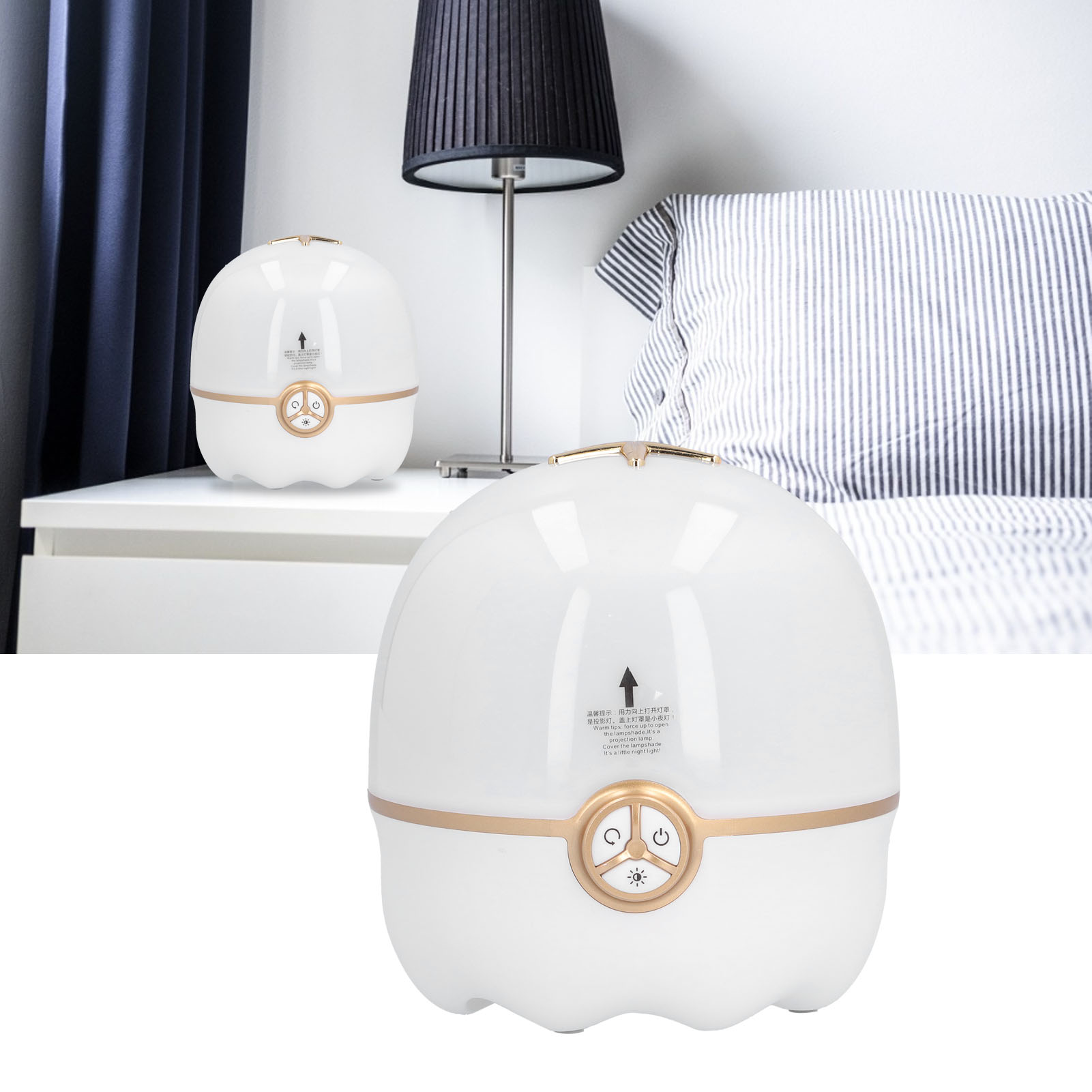 Lucky Star Dreifarben-projektorlampe, Stimmungsvolles Nachtlicht, Tragbare Usb-schreibtischlampe