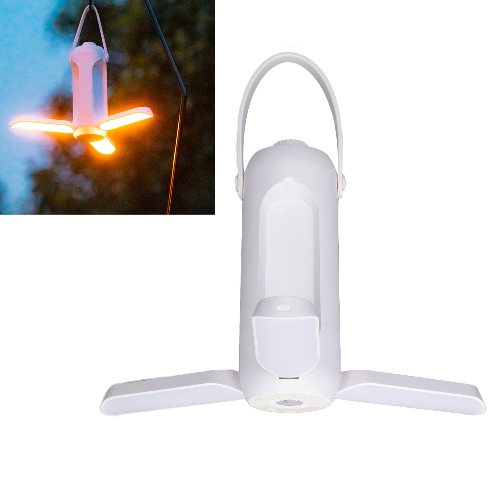 Wiederaufladbare Campinglampe Mit 10.000 Mah, Notleuchte Bei Stromausfall, Hängelampe Für Zelte, Wandertaschenlampe, Notfall-reiselampe Bei Hurrikanen – Weiß