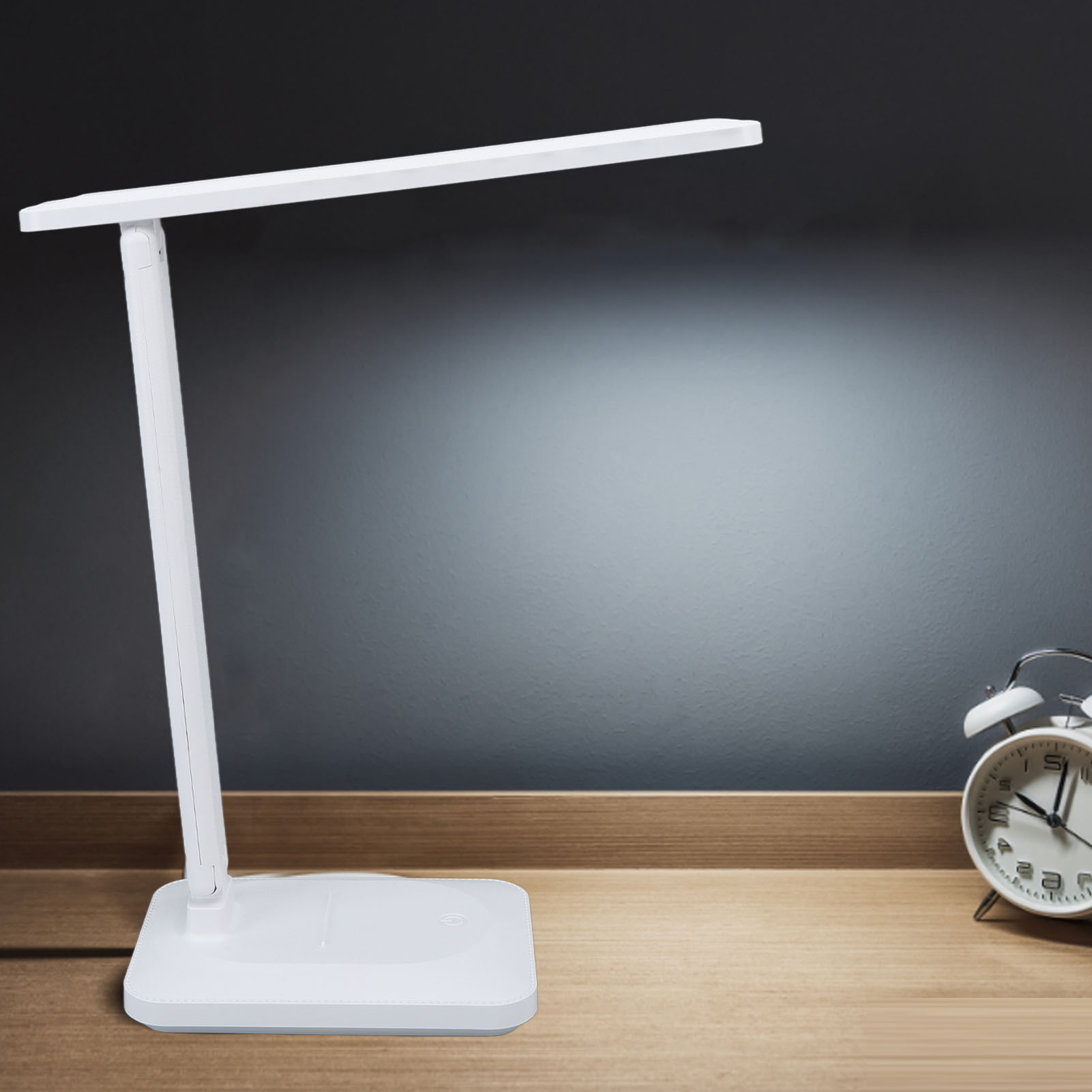 Multifunktionale, Faltbare Schreibtischlampe Mit Stufenlosem Led-dimmer, Drei Einstellbaren Helligkeitsstufen, Kabellos, Augenschutz, Wiederaufladbare Leselampe Für Studentenwohnheime.