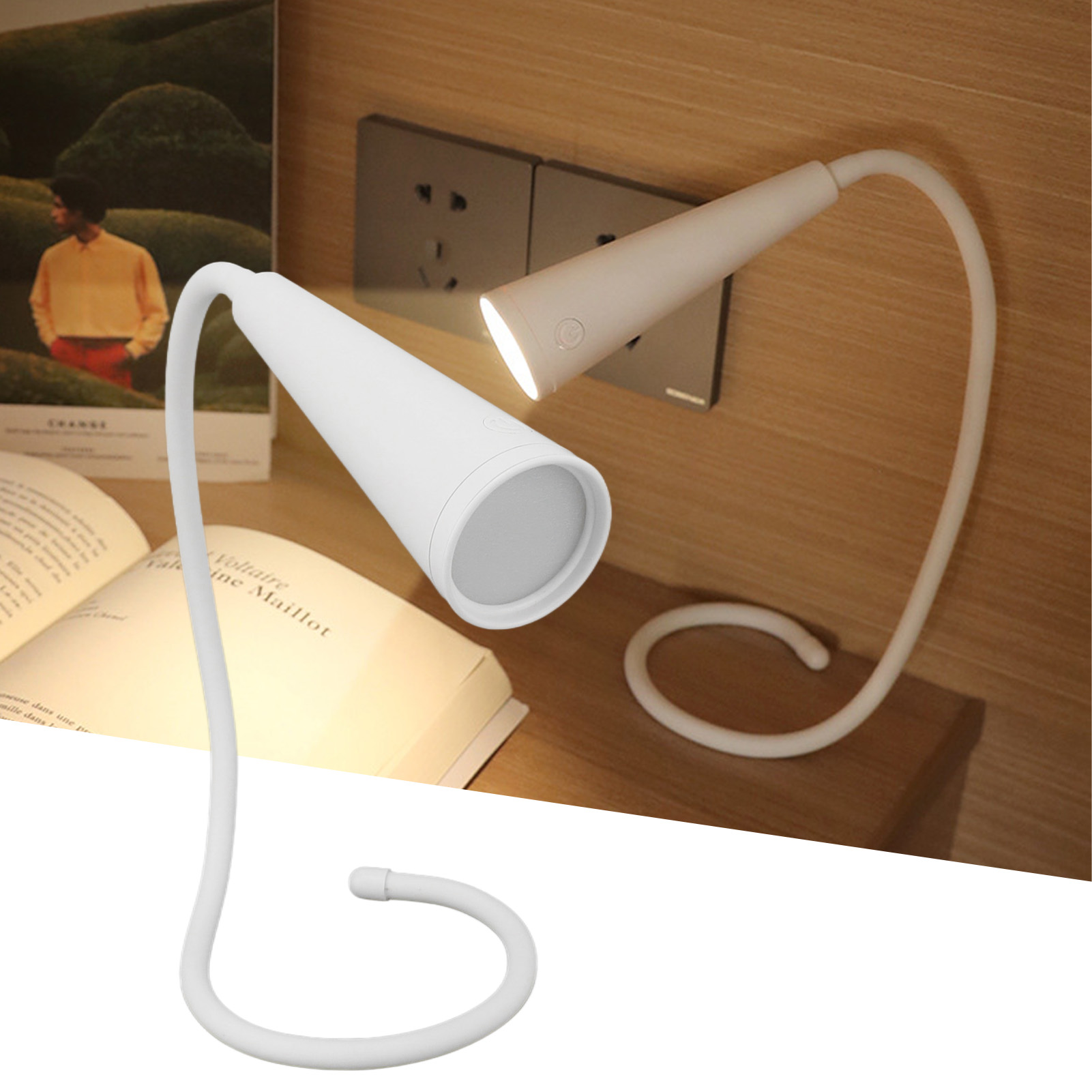 Flexible Und Kreative Nachtleuchte, Tragbare Schreibtischlampe Mit Usb-aufladung, Ideal Zum Lesen, Augenschutz, Für Studentenwohnheime Und Lernräume.