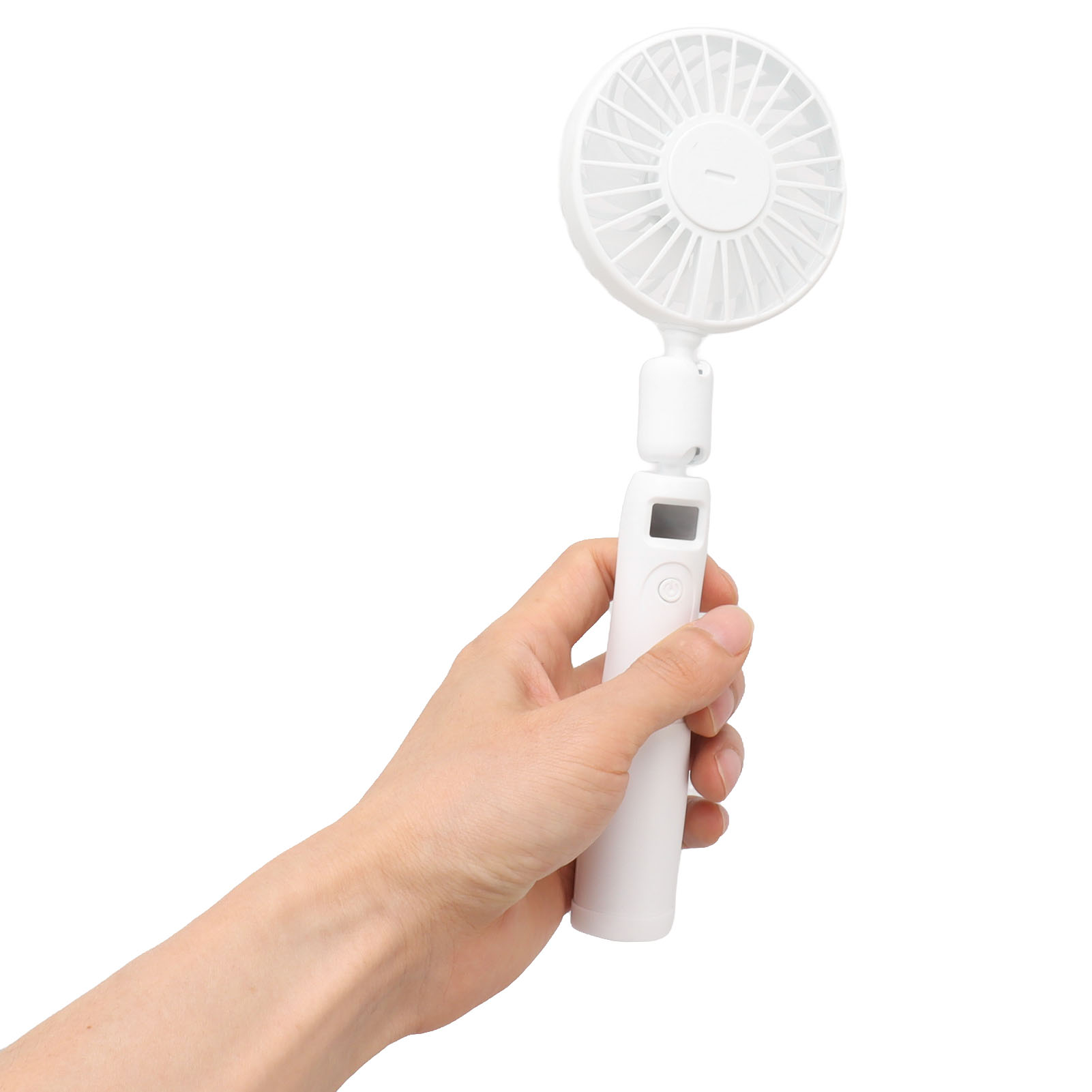 2-in-1-ventilator, Tragbar Und Als Nackenventilator, Wiederaufladbarer Mini-usb-tischventilator, Weiß.