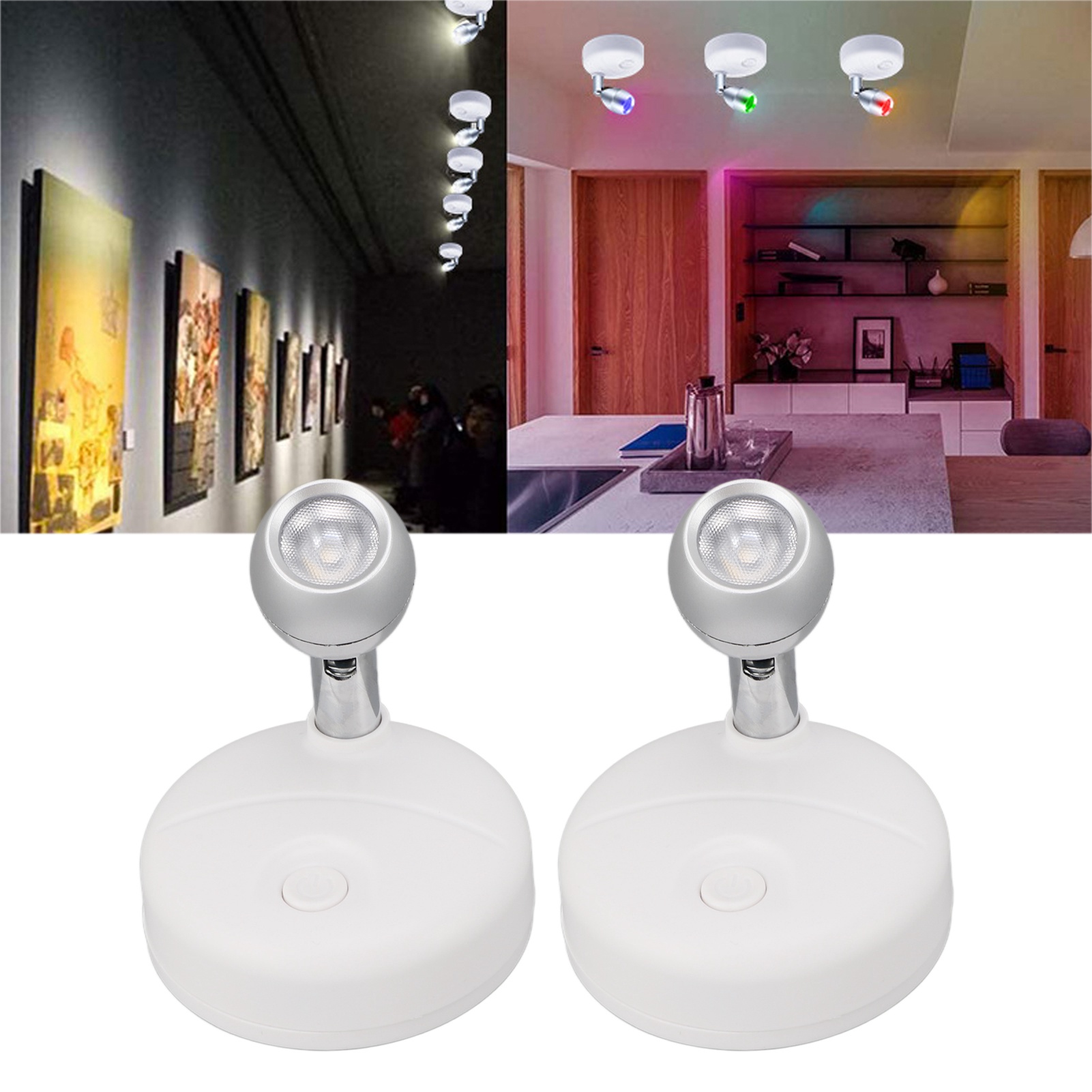 Kabelloser Led-projektor, Batteriebetriebener Indoor-projektor Mit Drehbarem Kopf, Fernbedienung Und Timer Zur Darstellung Von Gemälden Und Skulpturen.