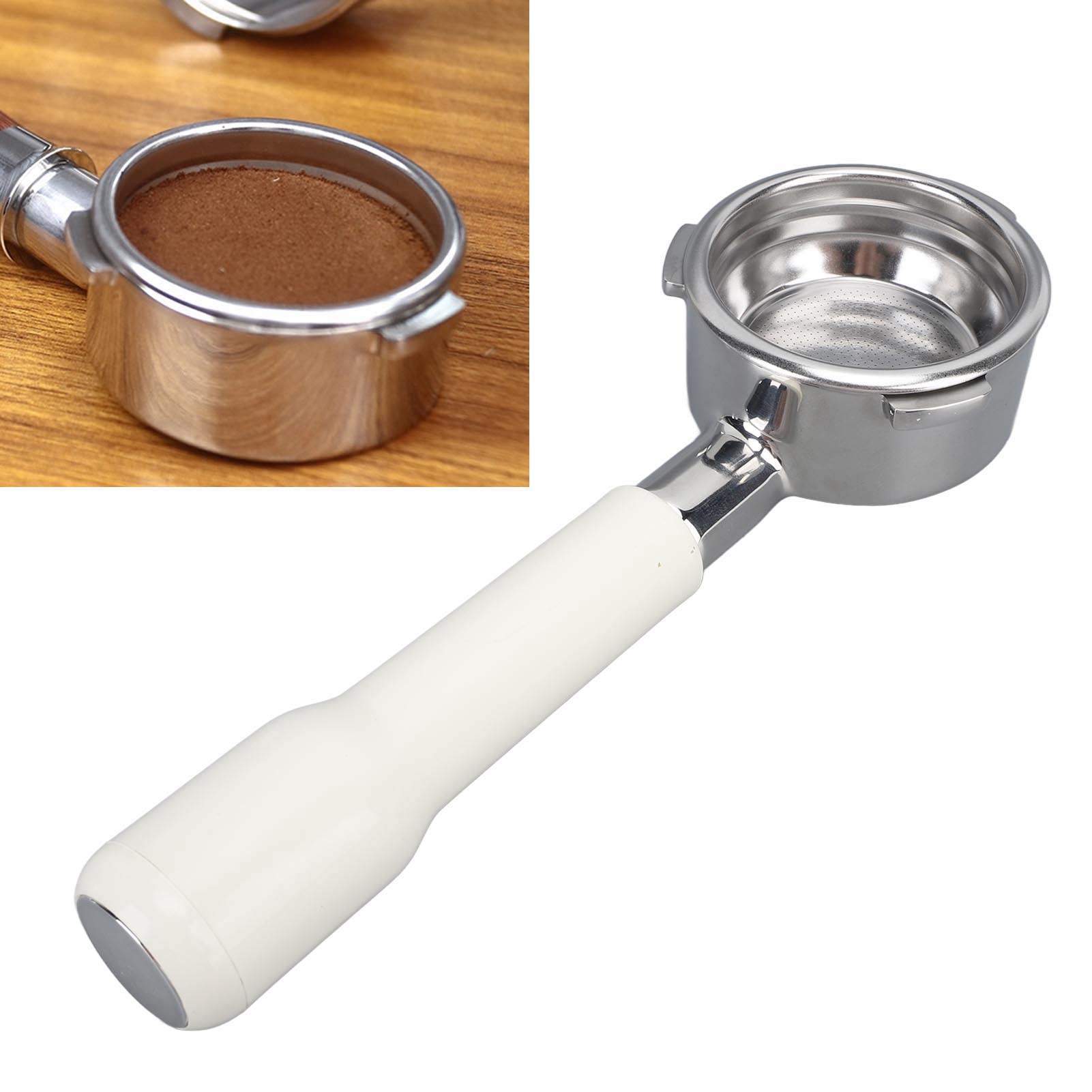 Barsetto 58mm Edelstahlgriff Ohne Sockel Für Espressomaschine (modell C2, Weißer Kunststoff)