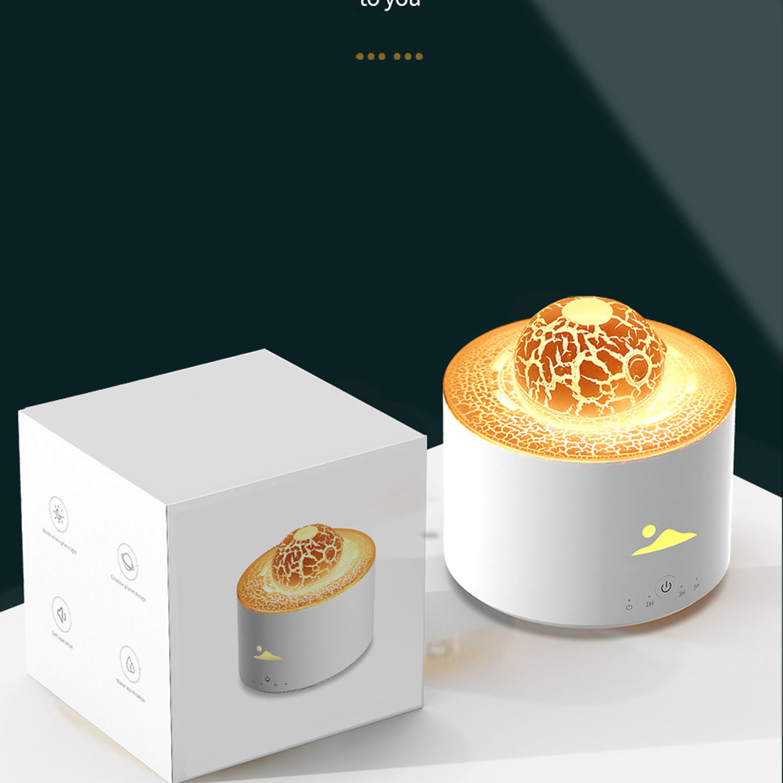 Flame Planet Aromadiffusor, Farbenfrohes Und Kreatives Nachtlicht, Tischluftbefeuchter, Duftdiffusor Fürs Schlafzimmer, 100–240 V, Europäischer Standard