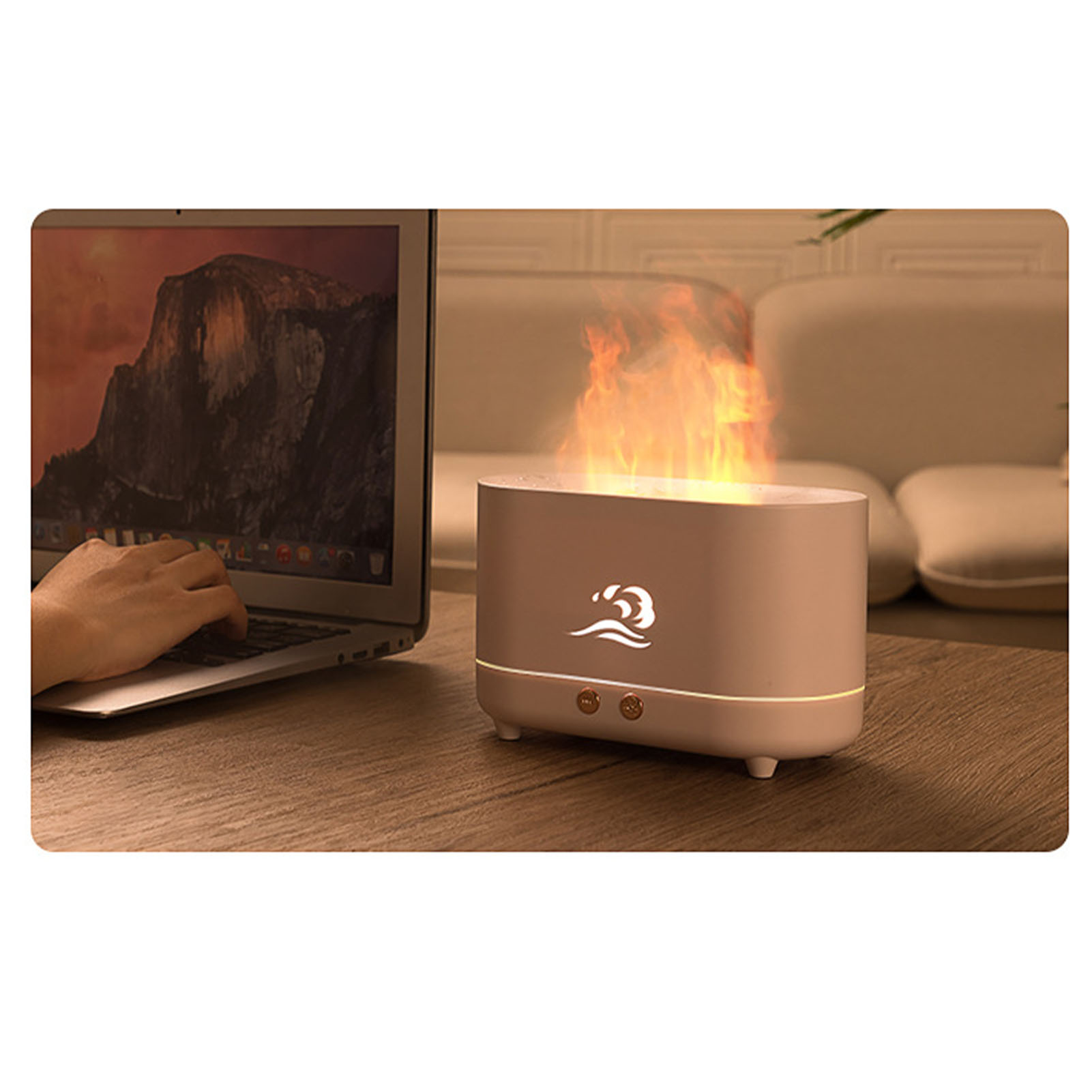 New Flame Aroma-diffusor, Luftbefeuchter, Automatischer Ultraschall-duftdiffusor, Kleine Größe, Für Zuhause Oder Schlafzimmer, Weißer Ätherischer Öl-diffusor