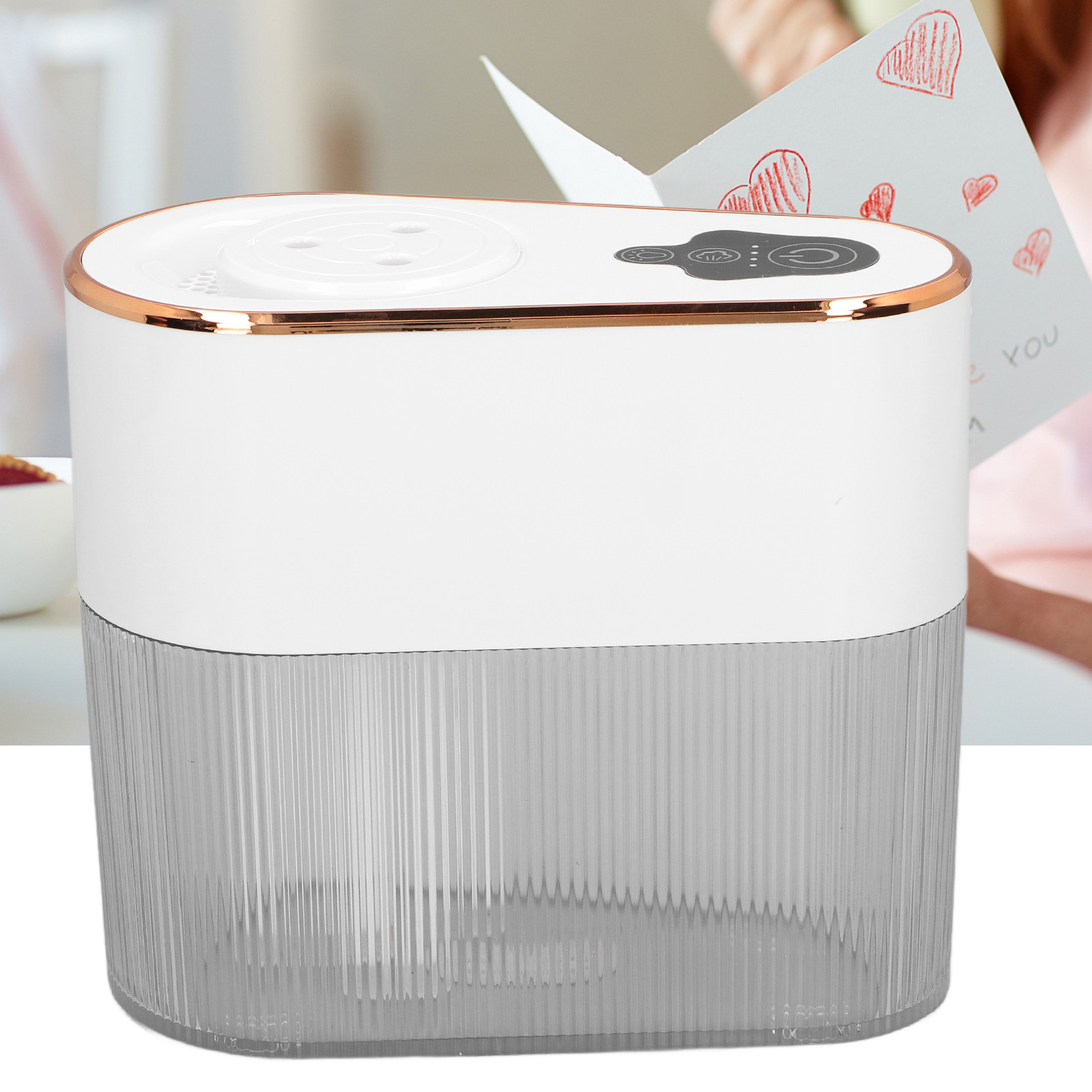 2,2 L, 4,5 W Dreifach-sprühbefeuchter Für Zuhause, Schlafzimmer Oder Büro, Mit Siebenfarbigem Umgebungslicht, Hoher Nebelleistung, Leisem Betrieb Und Usb-aufladung.