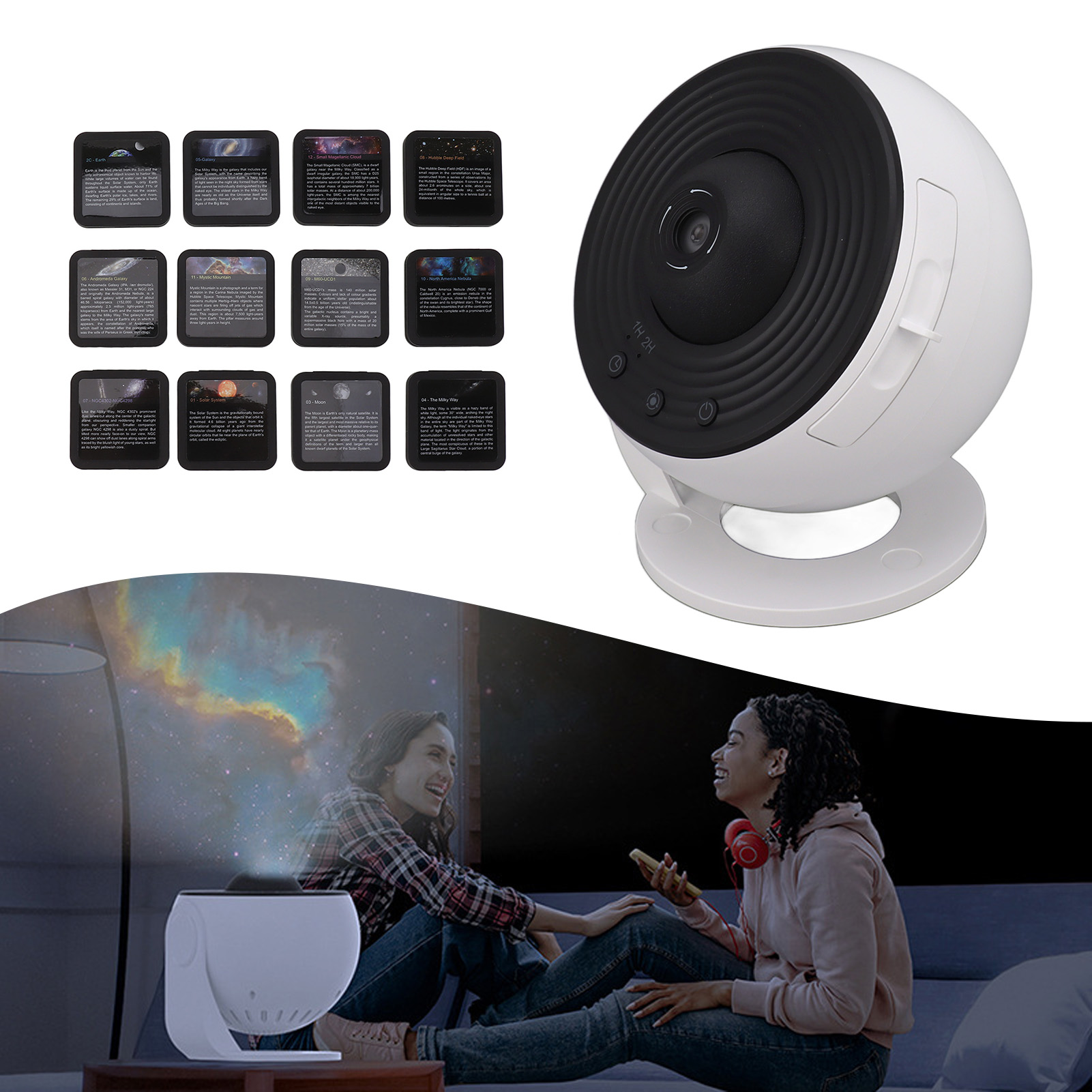 Hochauflösende Led-projektorlampe Mit Fokus, Sternenhimmel-projektorlampe, Sternennachtlampe, Originelles Geschenk Zur Schaffung Einer Leuchtenden Atmosphäre Im Schlafzimmer.