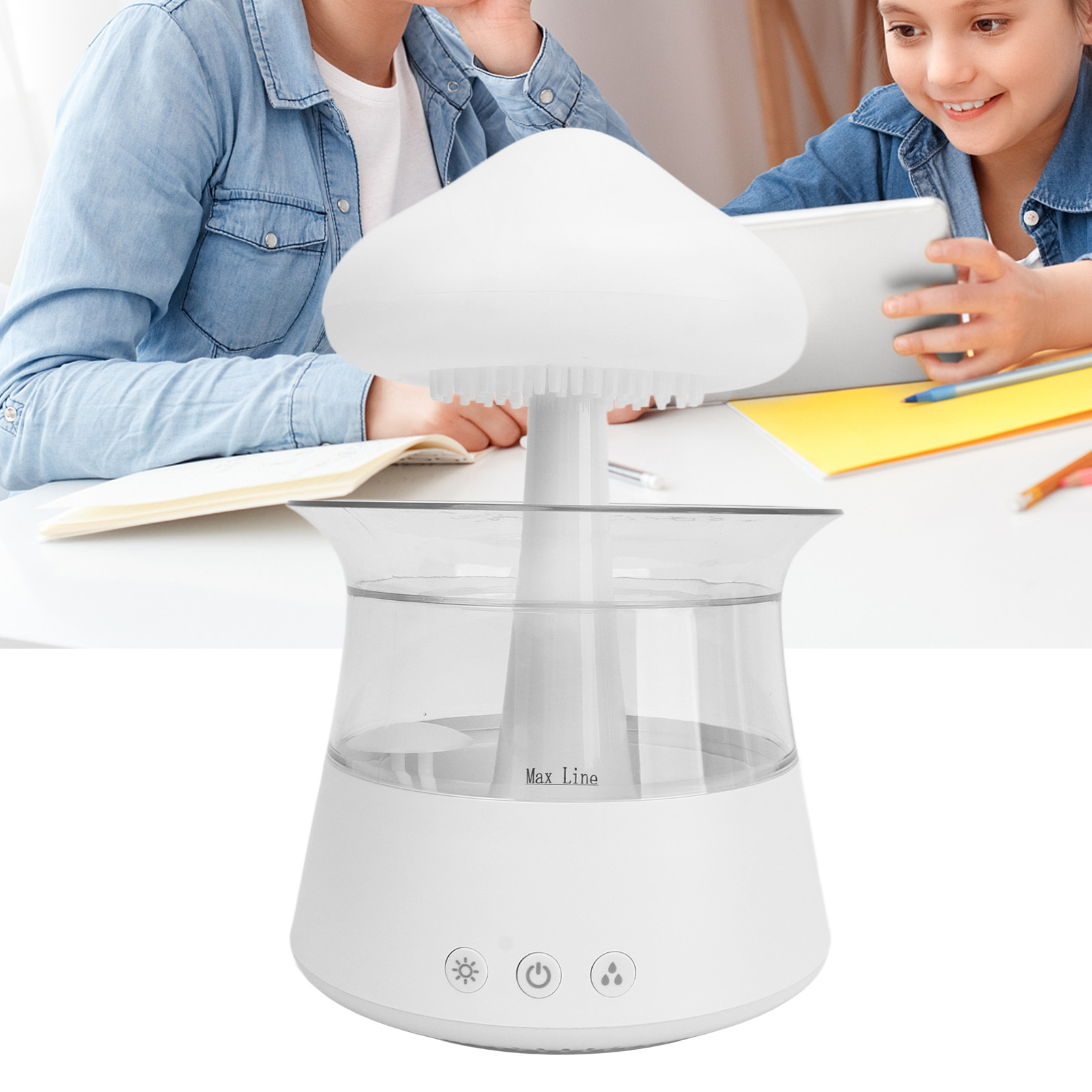 Luftbefeuchter In Form Einer Regenwolke, Pilz-regenwolken-diffusor, Regenwolken-nachtlicht Mit 7 Wechselnden Farben, Inklusive Fernbedienung, Wolkenlampe Für Büro/schlafzimmer Zur Entspannung Und Zum