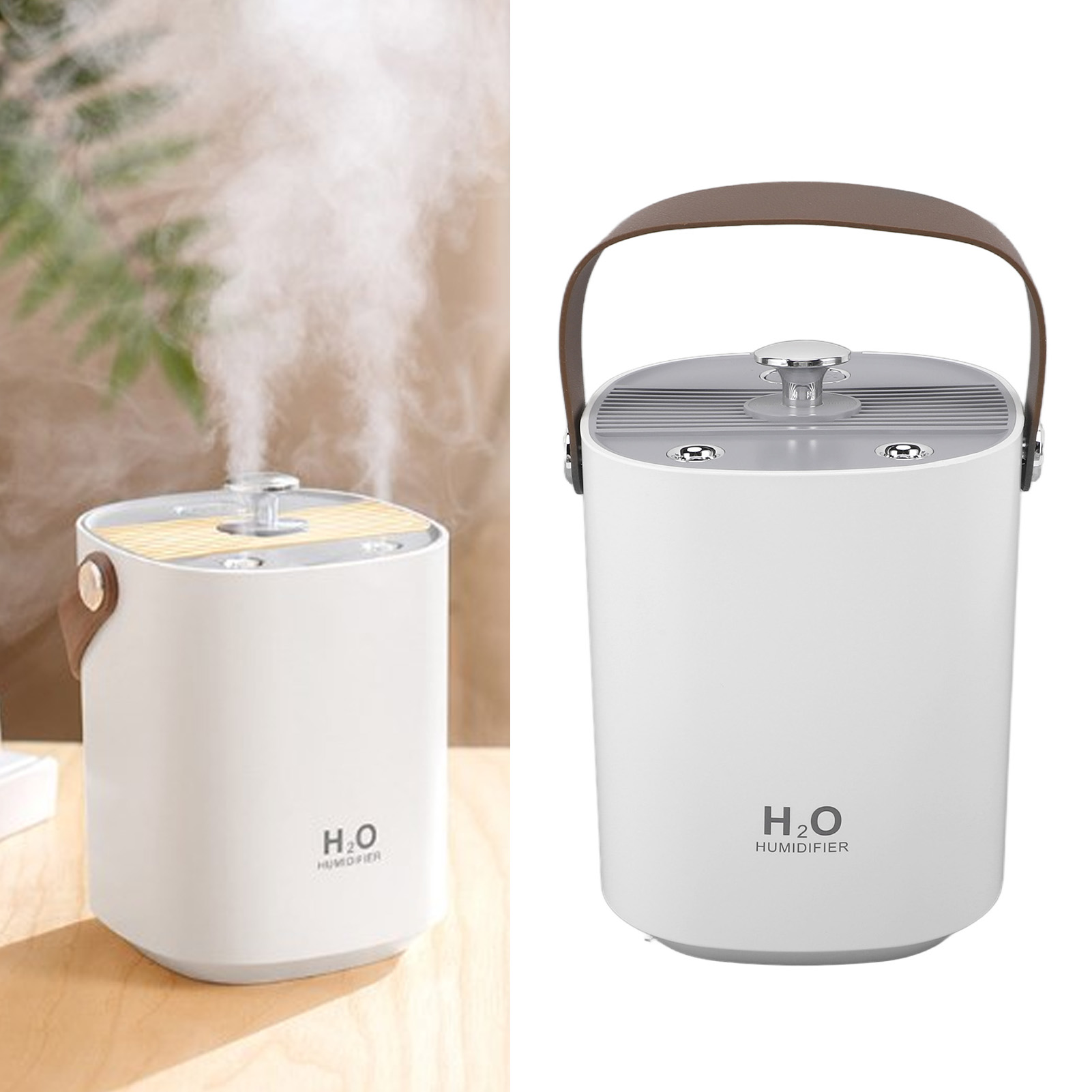 Großer Luftbefeuchter (1,2 L) Mit Nachtlicht, Zwei Sprühfunktionen, Griff, Breitem Sprühstrahl, Für Schreibtisch Und Zuhause, Kompakte Größe, Usb-anschluss, Leise Vernebelung, Auch Als Auto-luftbefeuc