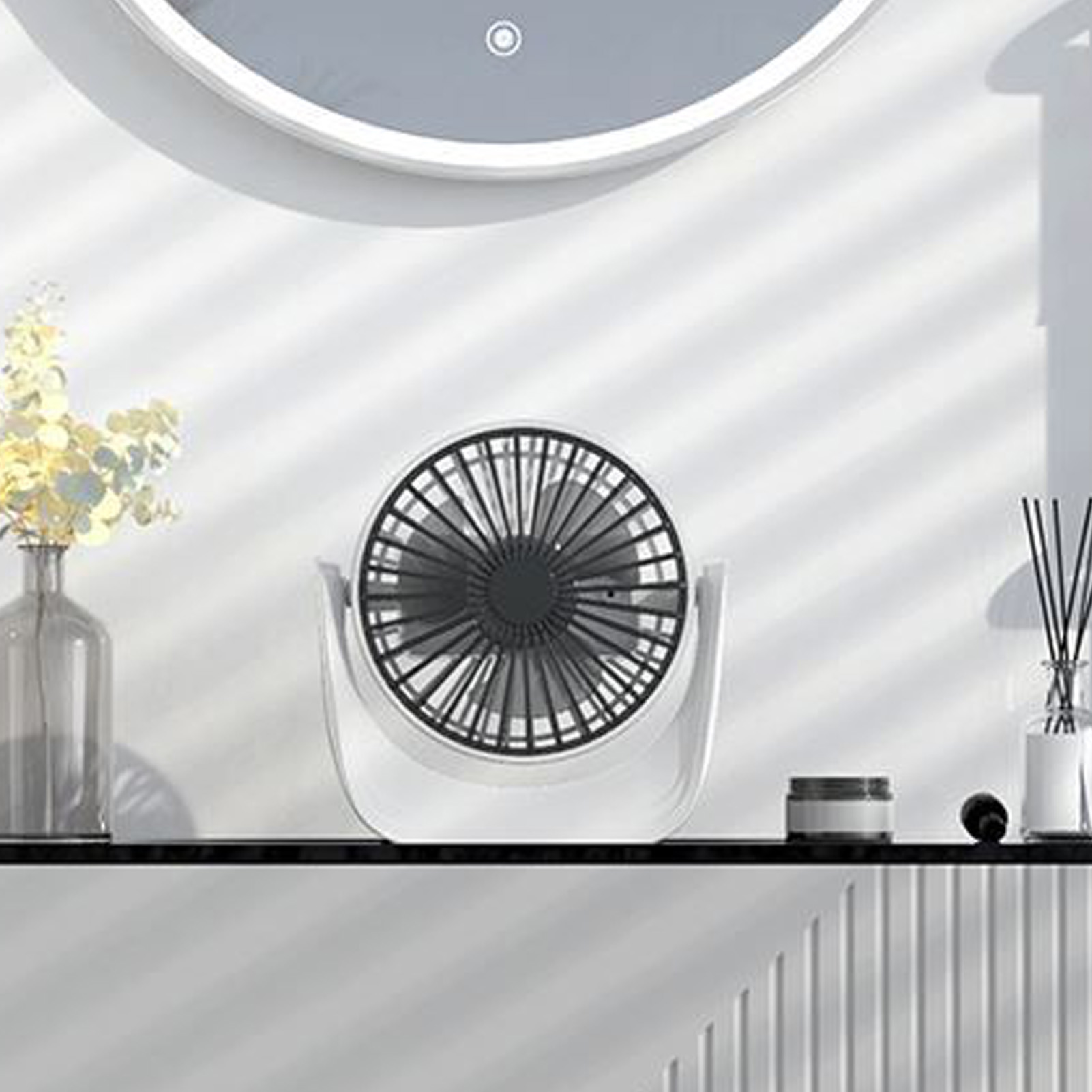 Neuer, Leiser, Per Usb Aufladbarer Mini-tischventilator