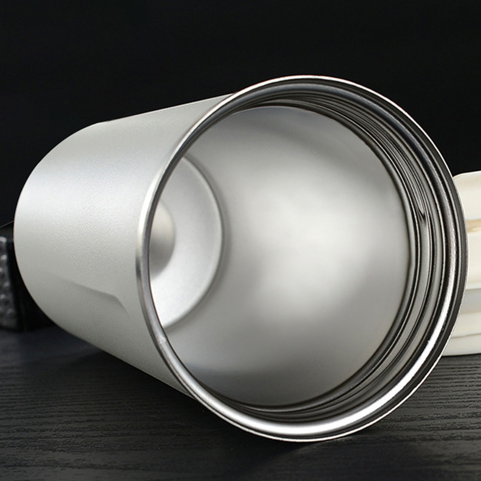 Standardbecher 510 Ml, Aus Edelstahl 304, Doppelwandig Vakuumisoliert, Ideal Fürs Auto, Weiß.
