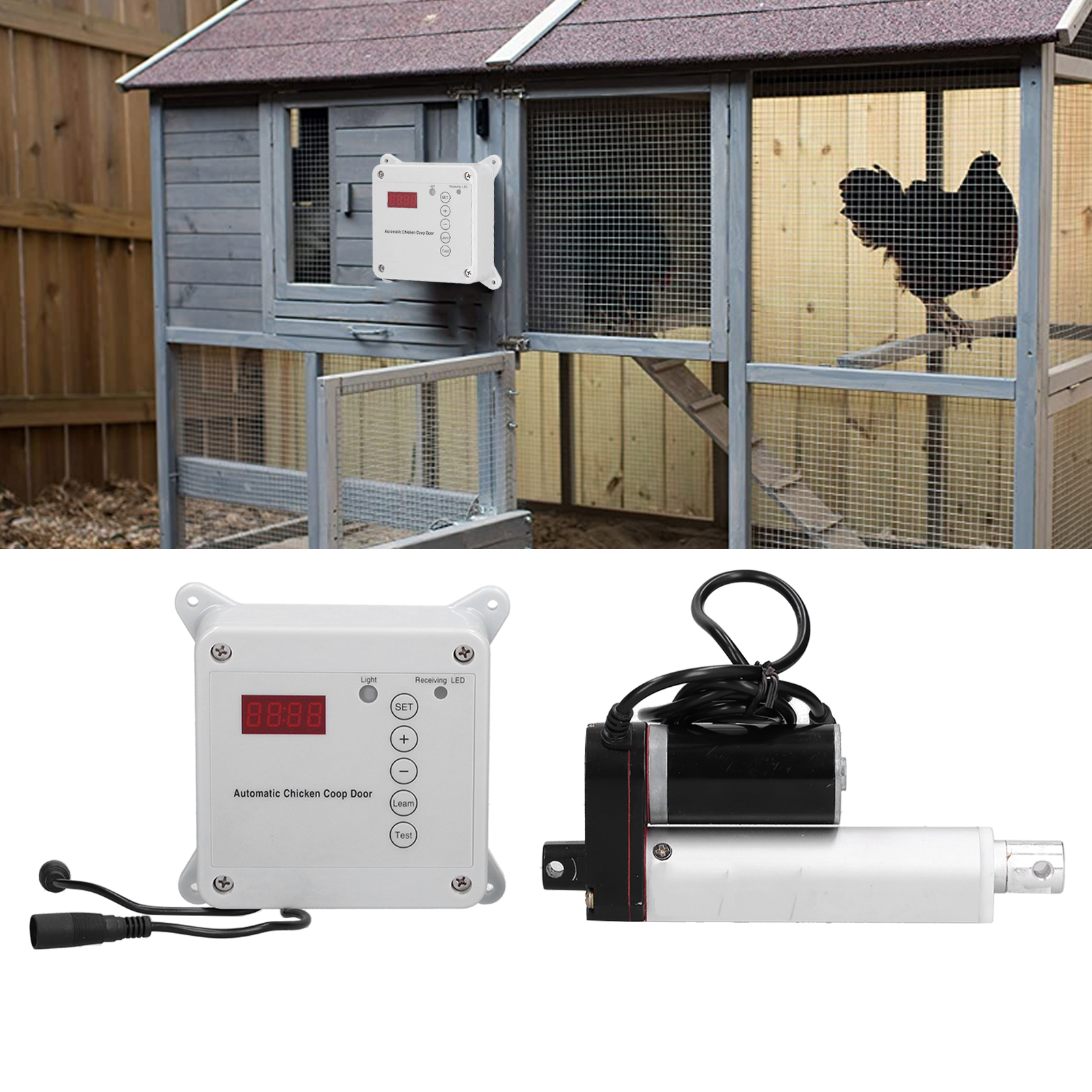 Automatisches Türöffner-steuerungsset Mit Seitendruck, 100–240 V, 30 W, Mit Lichtempfindlichem Timer, Entspricht Europäischen Normen