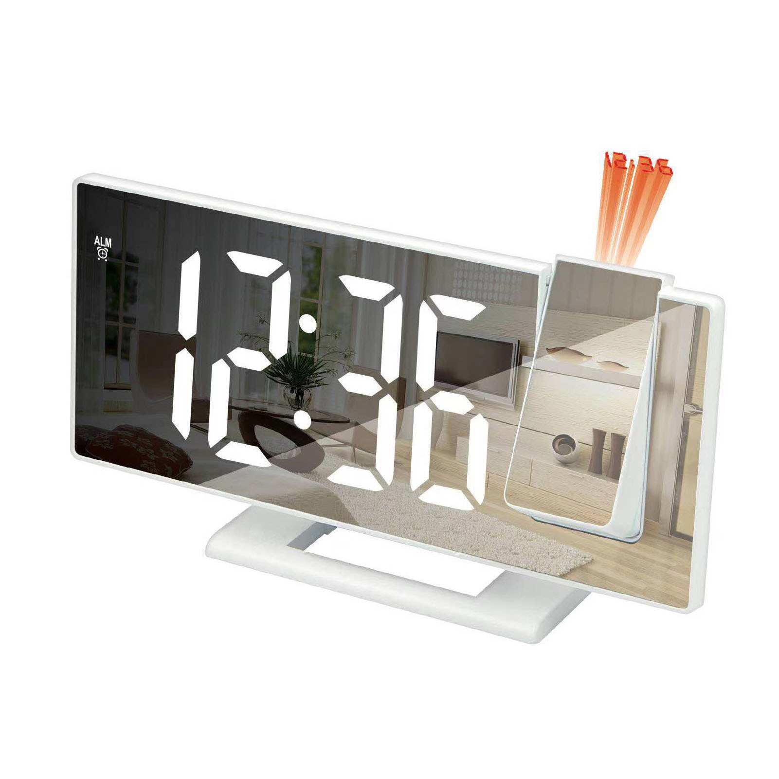 Led-projektionswecker/digitaluhr, Inklusive Batterie