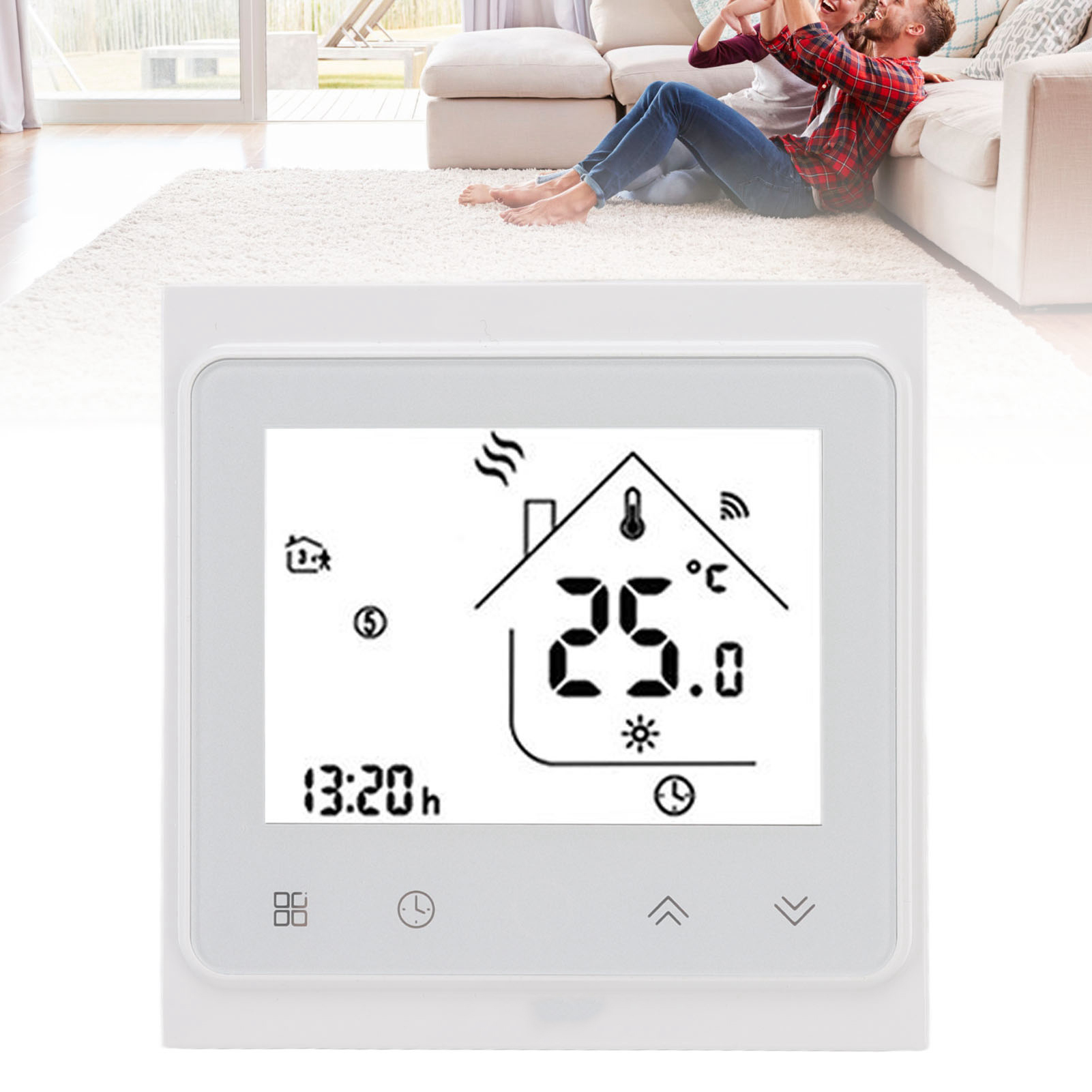 Intelligenter Thermostat Für Zuhause, Wlan-temperaturregler, Steuerung Per App, Sprachsteuerung, Warmwasserbereiter (95–240 V)