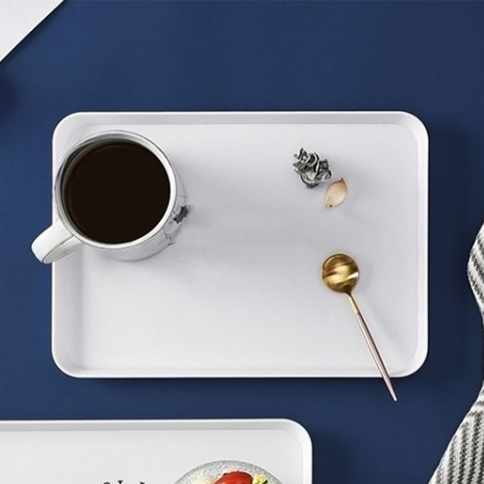Rechteckiger Kunststoffteller, Ideal Für Den Heimgebrauch, Skandinavischer Stil, Minimalistisches Design, Für Brot/frühstück, Tasse/teller, Teetablett/kleines Hoteltablett