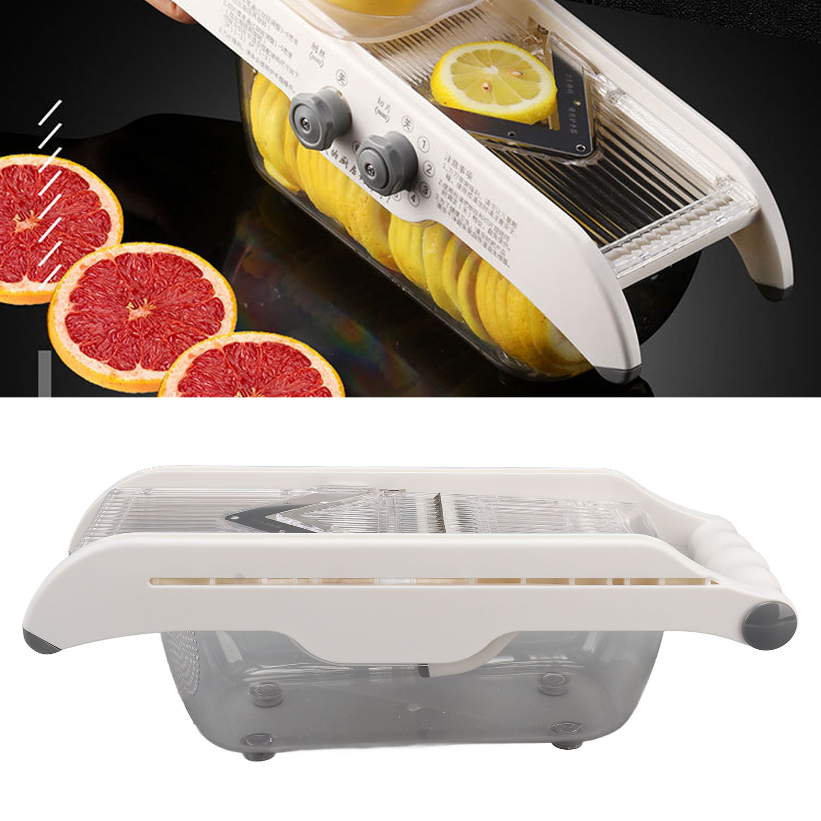 Zitronenschneider, Obst- Und Gemüsereibe, Multifunktionaler Gemüseschneider Mit Handschutz Für Die Heimische Küche, Obstschneider, Kartoffelschneider.