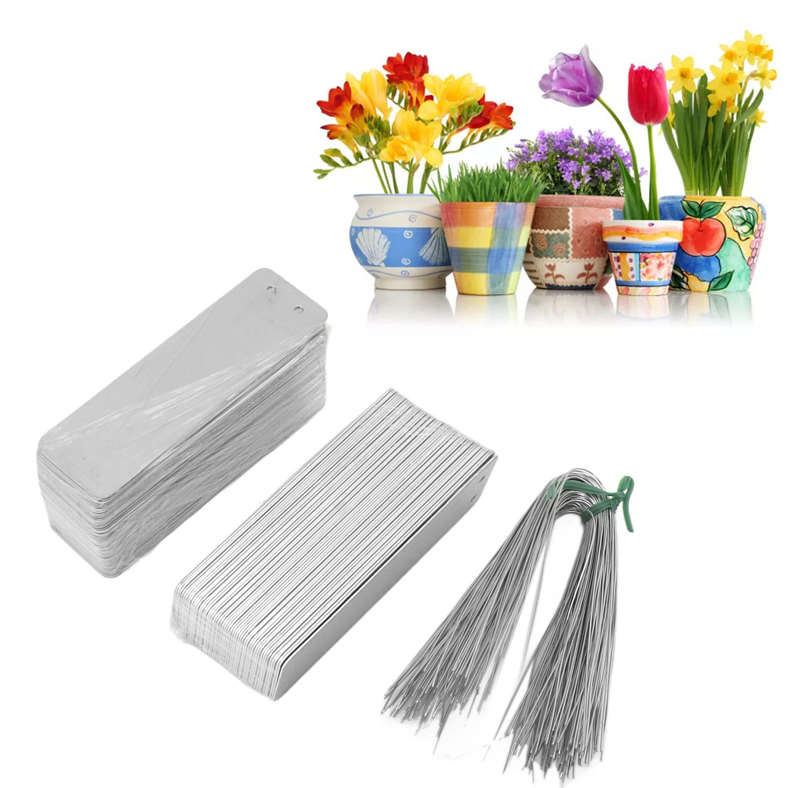 Pflanzenetikett Aus Aluminium, Pflanzenstecker, Metallschild, Rundes Pflanzenetikett