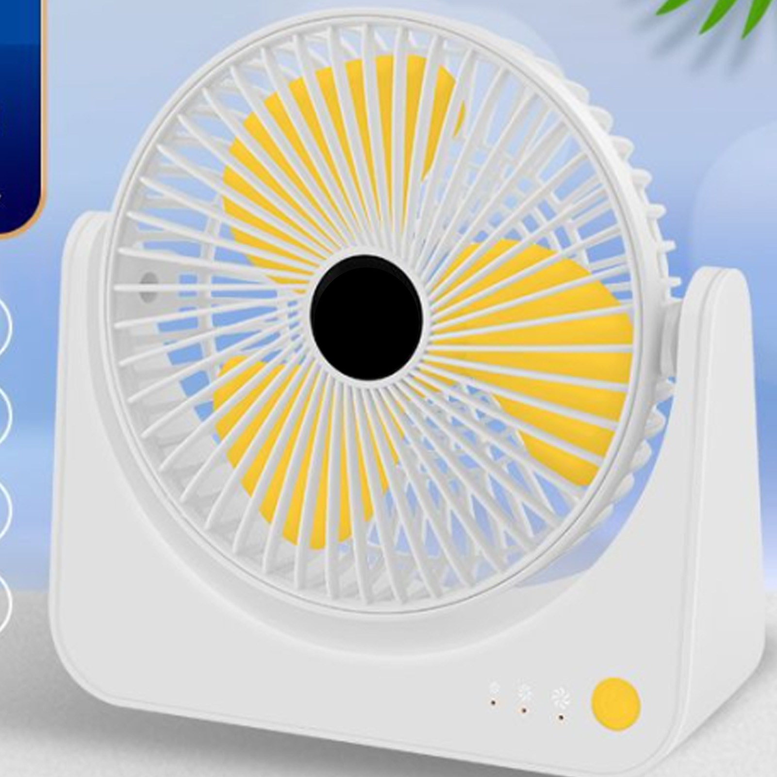Neuer, Wiederaufladbarer Mini-tischventilator Mit Usb-anschluss, Ideal Für Zuhause, Büro, Studentenzimmer Und Schreibtisch. Leiser Betrieb Dank Integriertem Lithium-akku. Weiß.