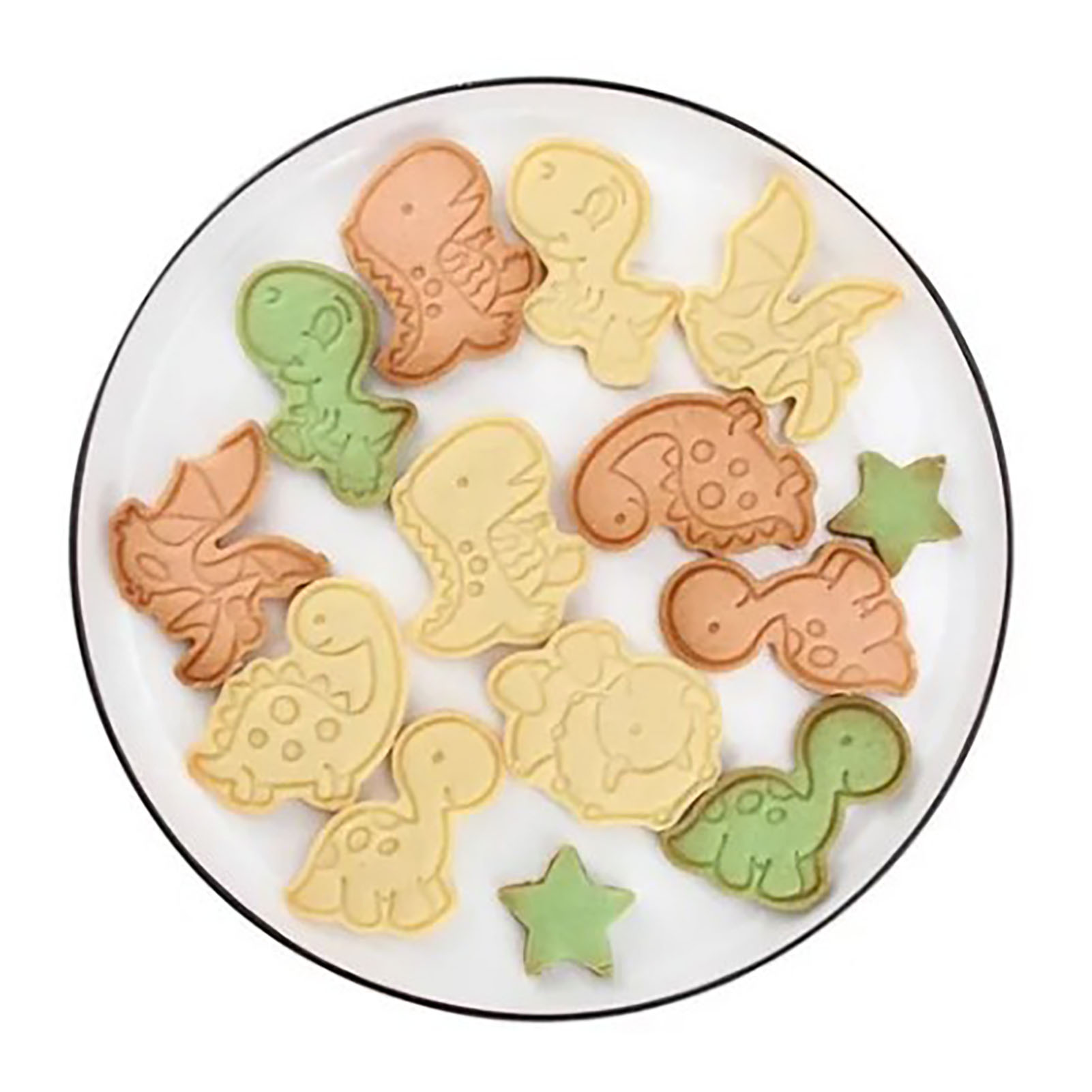 Dinosaurier-ausstecher (4-teilig), Fondantform, Springform, Keksdekorationswerkzeug, Schokoladenform (typ B)