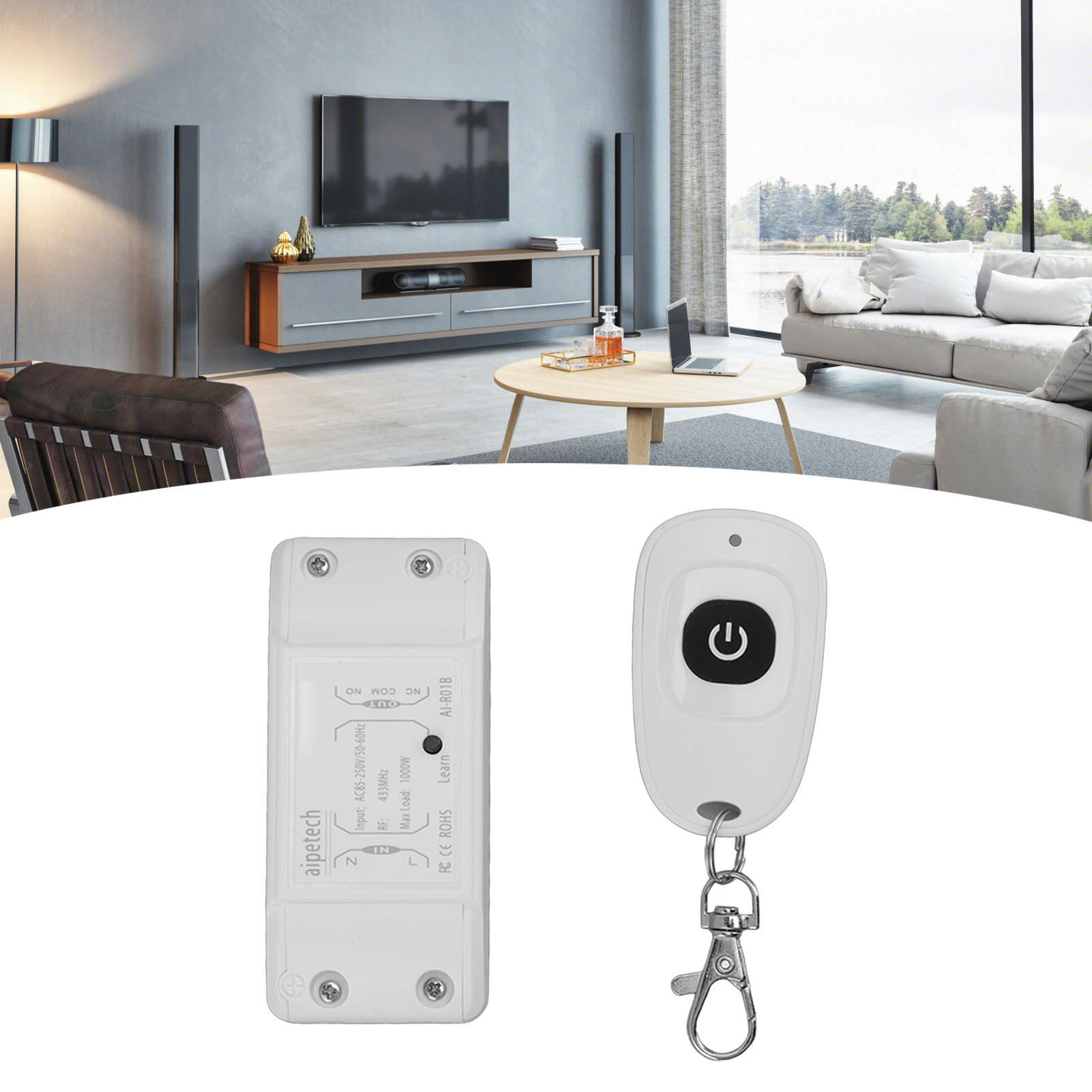 Rf-ein-/ausschalter, Funkempfänger, Fernbedienungsschalter, Smart-home-upgrade-komponenten, Fernbedienung, Keine Verkabelung Erforderlich.