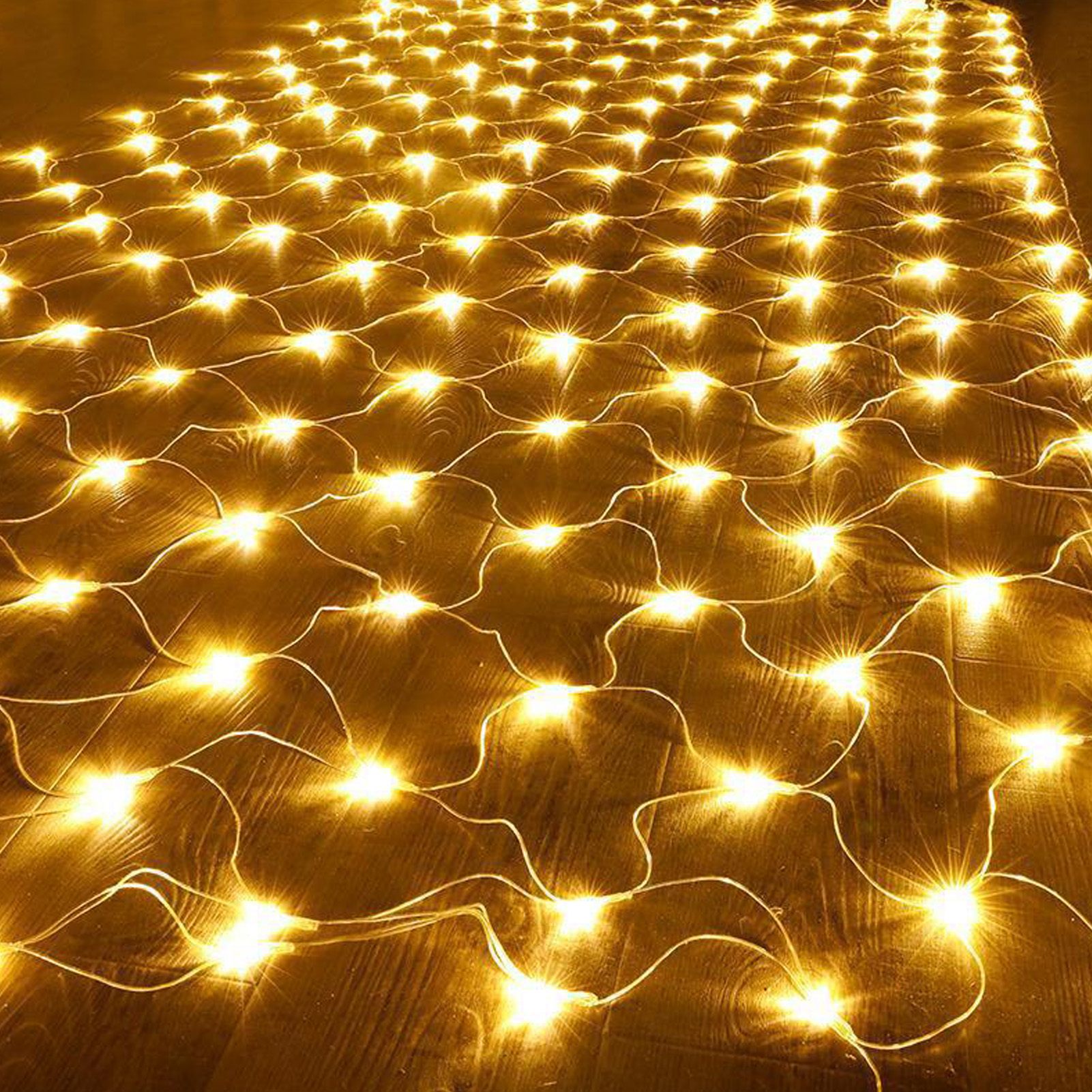 Led-lichterkette In Form Eines Fischernetzes Für Beleuchtungsprojekte, Dekorative Außenbeleuchtung, Lichterketten Für Innenhöfe Und Hotels, 1,5 X 1,5 Meter, 96 Lichter.