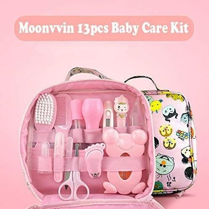 13-teiliges Babypflege-set / Set Mit Gesundheitszubehör Für Zuhause Und Unterwegs (rosa)