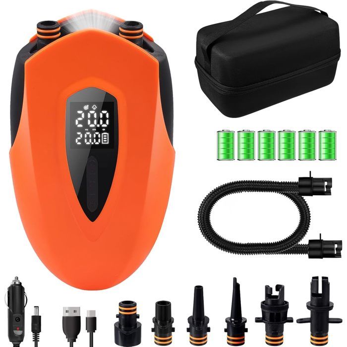 Elektrische Sup-paddleboard-pumpe 12000mah, Zweistufige Elektrische Sup-luftpumpe Mit Akku Und Automatischer Abschaltung