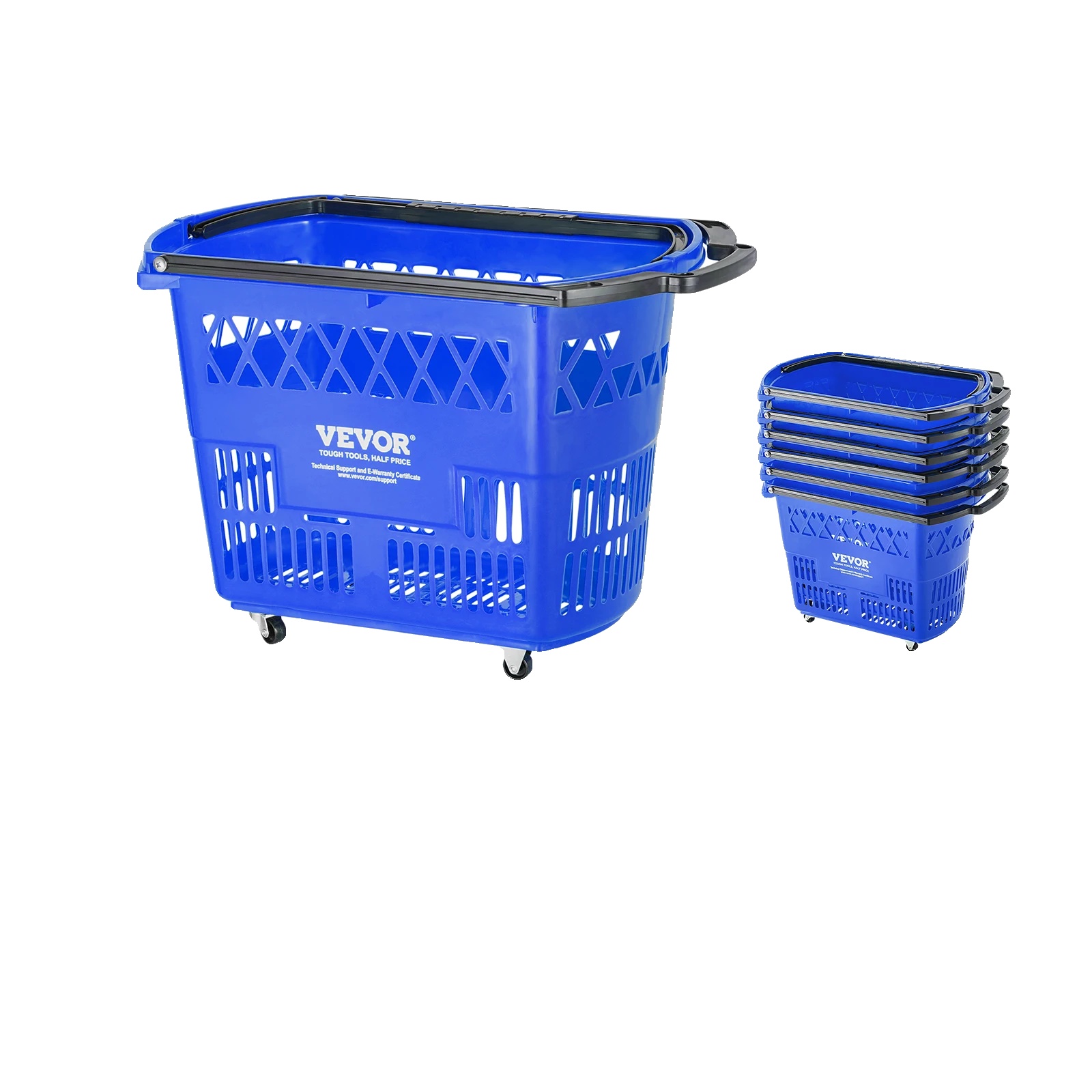 Einkaufskörbe, Einkaufswagen, Rollwagen, Blau