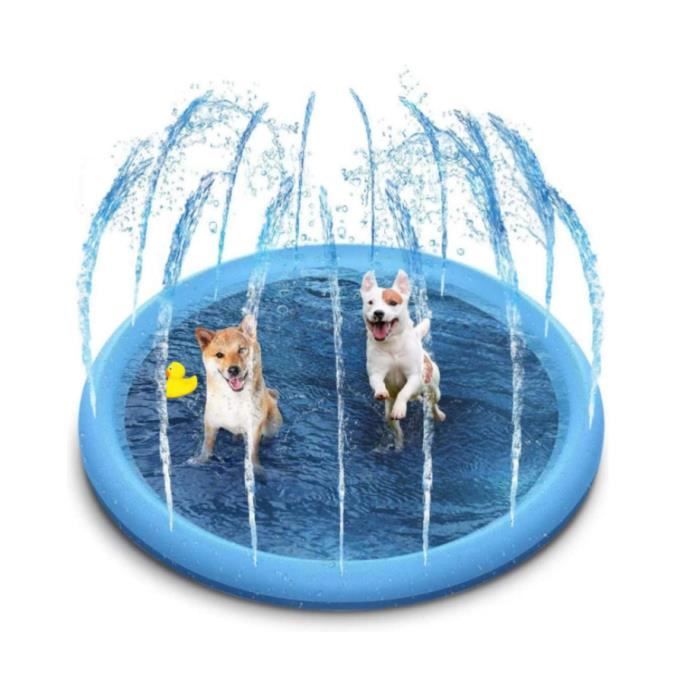 Hundepool – Noname – 150 Cm – Faltbar – Mit Sprinkler – Spritzwassergeschützte Spielmatte