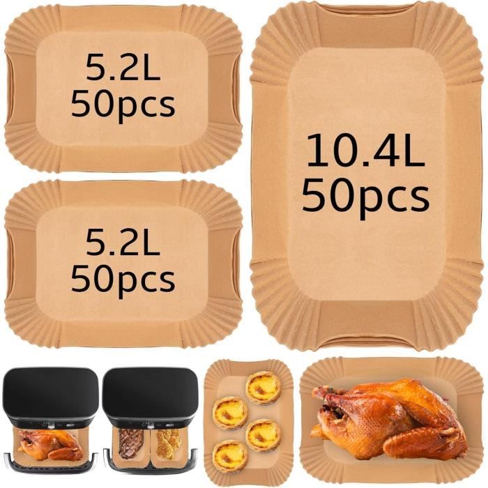 Backpapier - Marsee - 150 Stück - Antihaftbeschichtung - Hitzebeständig Bis 232 °c - Für 10,4-liter-heißluftfritteuse