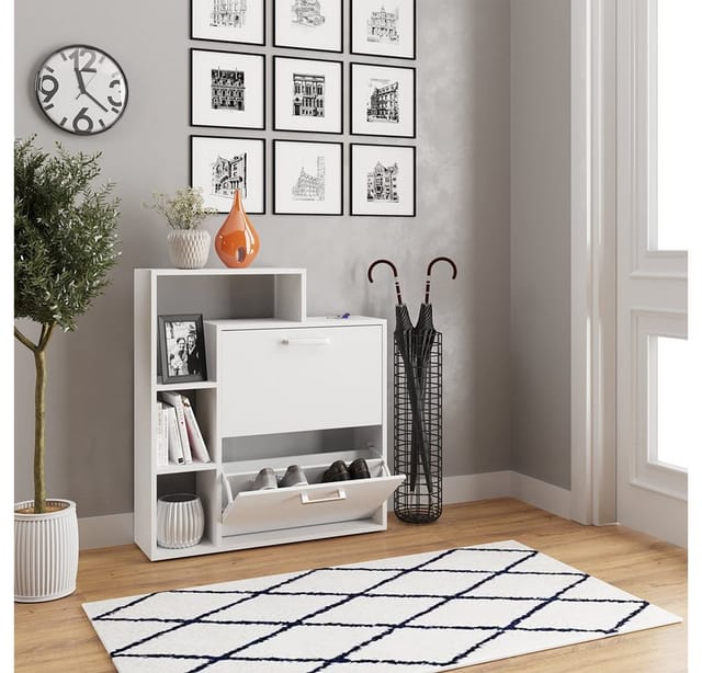 Schuhkipper Orlando, Weiß, 24.5 x 90 cm Vicco
