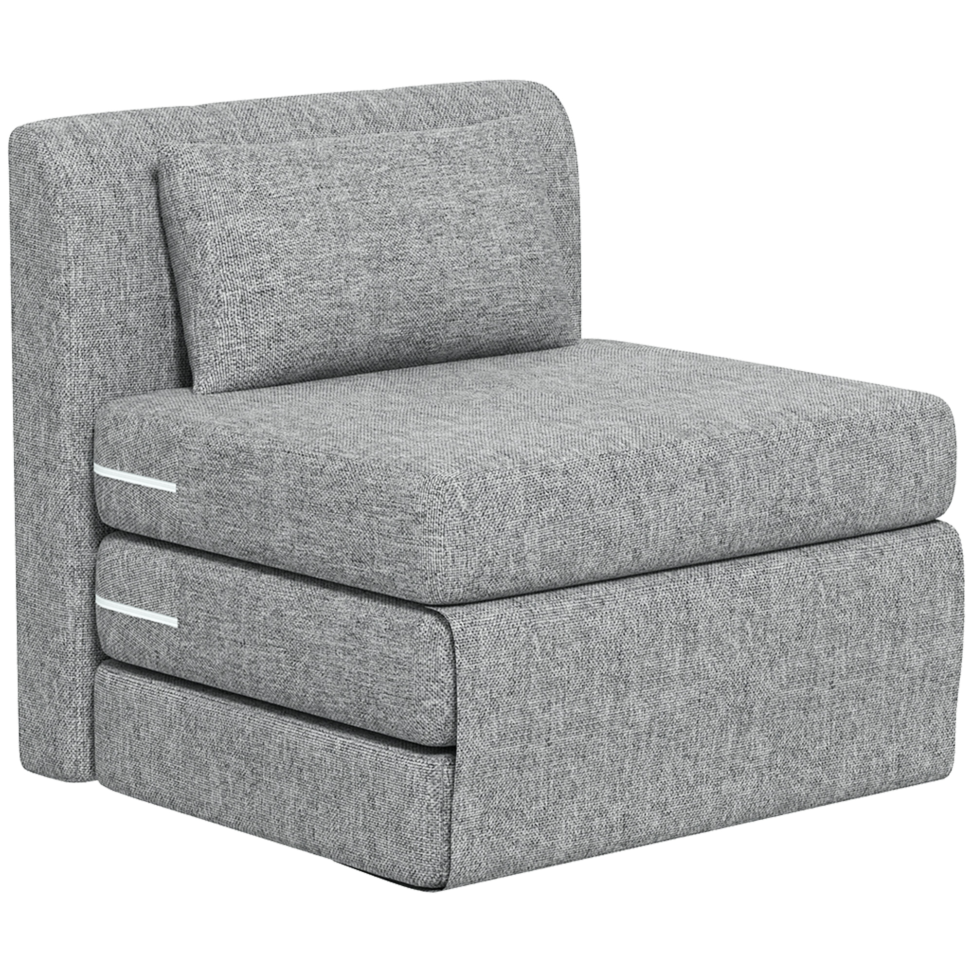 Faltbarer 3-in-1-sessel, Umwandelbar, Grau, 80 Cm
