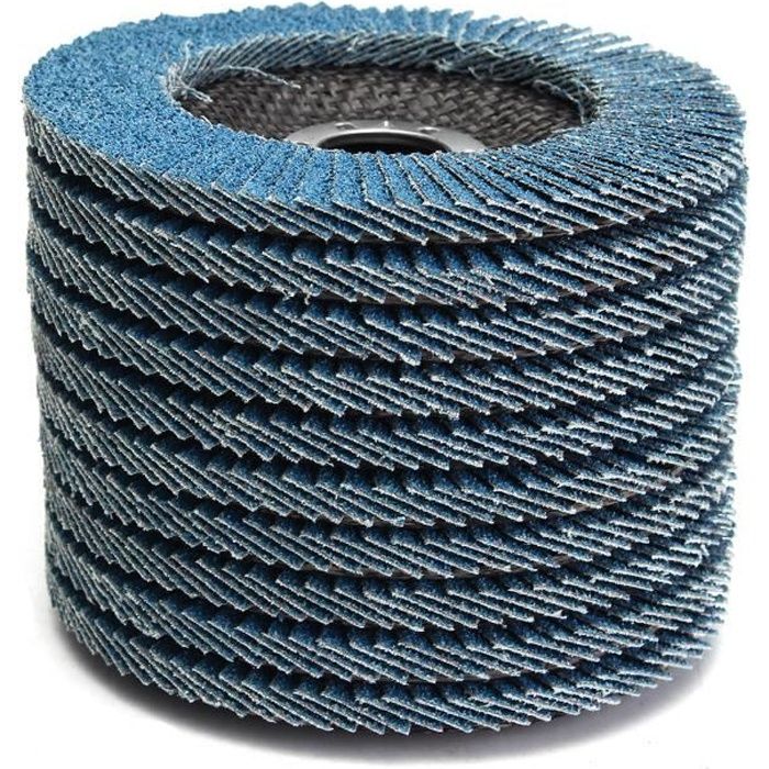 Packung Mit 10 Zirkonoxid-schleifscheiben (125 Mm, Körnung 40) Für Winkelschleifer – 22 Mm Innendurchmesser