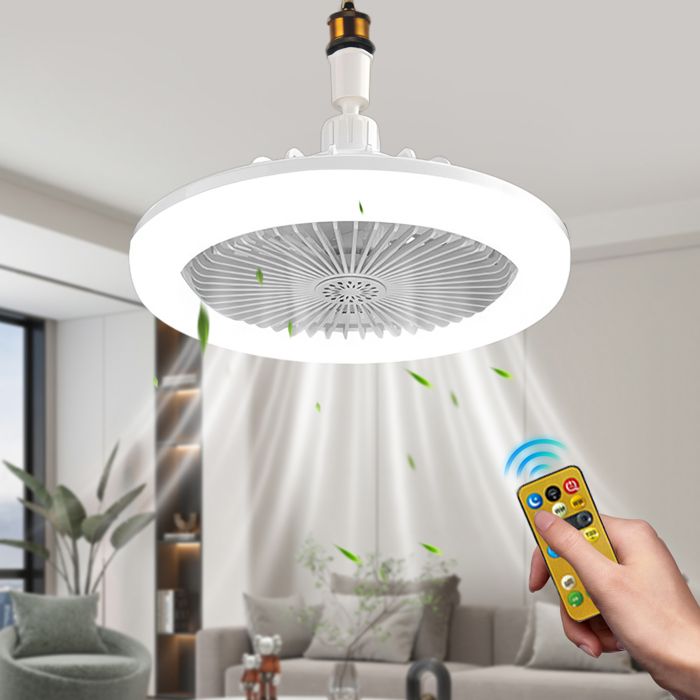 Leiser Led-deckenventilator Mit Fernbedienung – 3 Geschwindigkeitsstufen – 3 Helligkeitsfarben – Aromalicht, 25 Cm