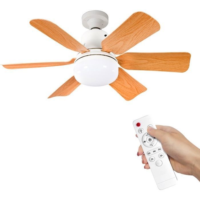 Deckenventilator Mit Led-beleuchtung, 40 W, Fernbedienung, 3 Geschwindigkeitsstufen, Timer, Für Wohn- Und Schlafzimmer, 85–265 V, Mit Steckdose