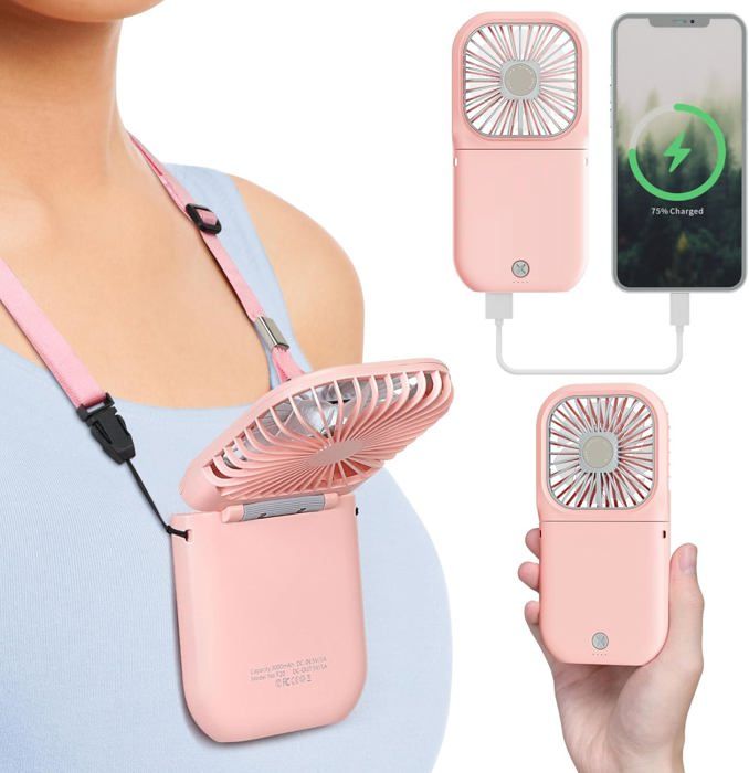 Mini-taschenventilator – Wiederaufladbarer Persönlicher Ventilator, Mini-kühlventilator Mit Usb-anschluss